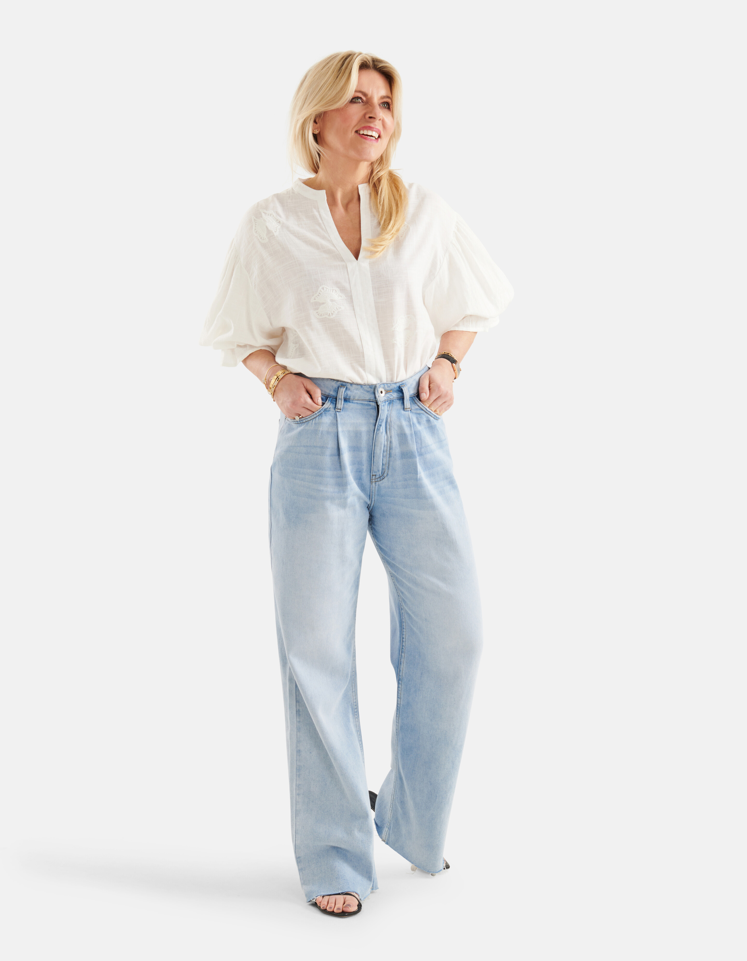 Embroidery Blouse Gebroken Wit SHOEBY WOMEN