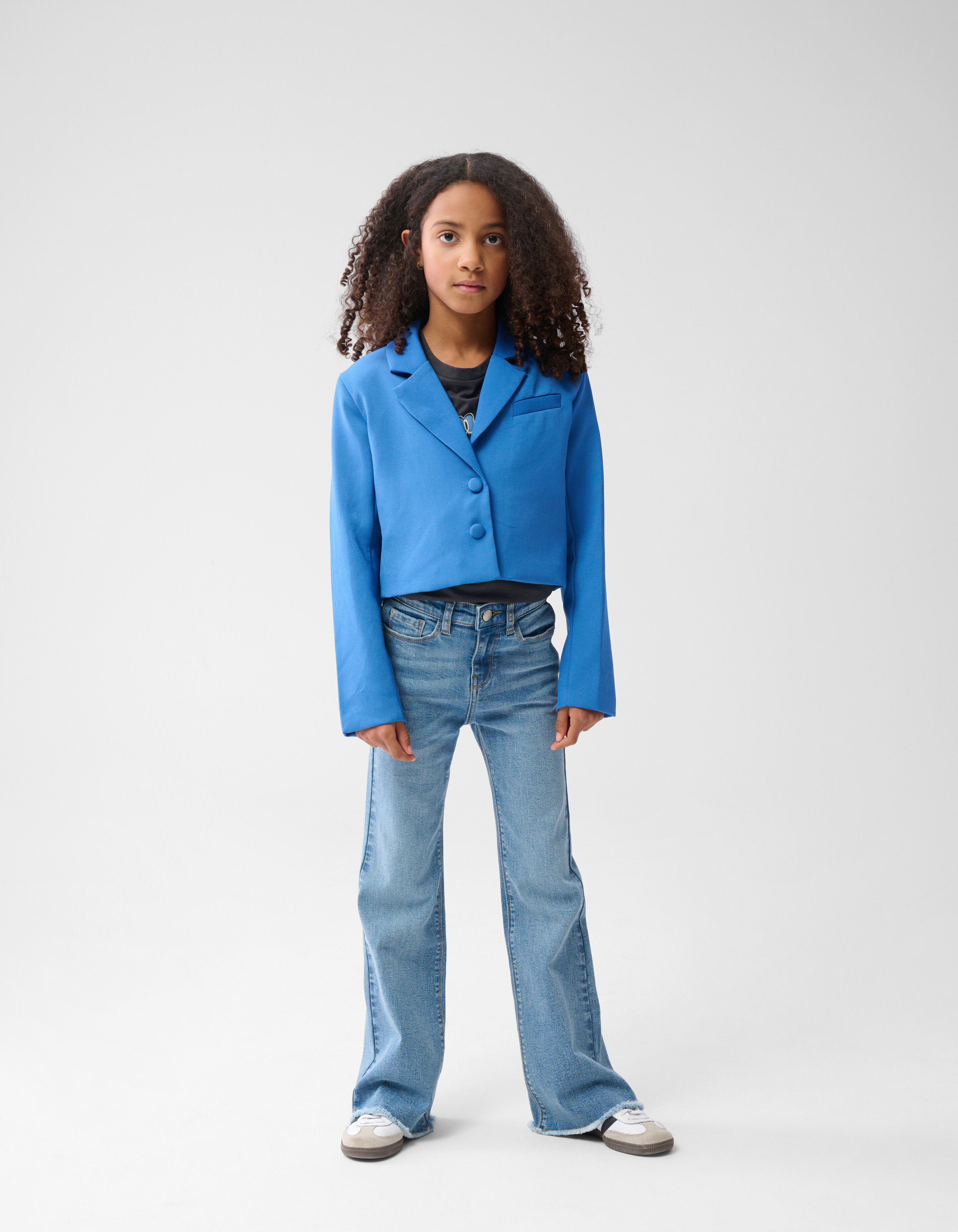 Cropped Blazer Blauw SHOEBY GIRLS
