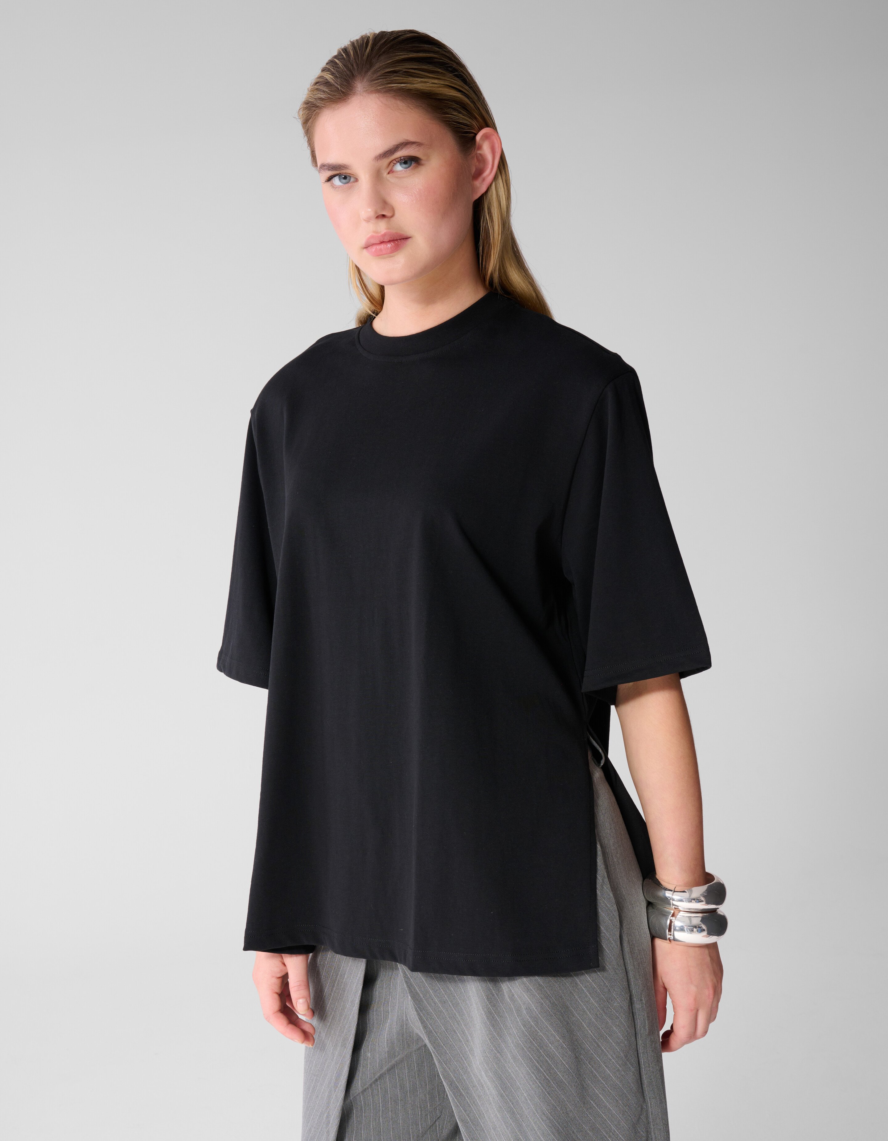 Split T-shirt Zwart SHOEBY WOMEN