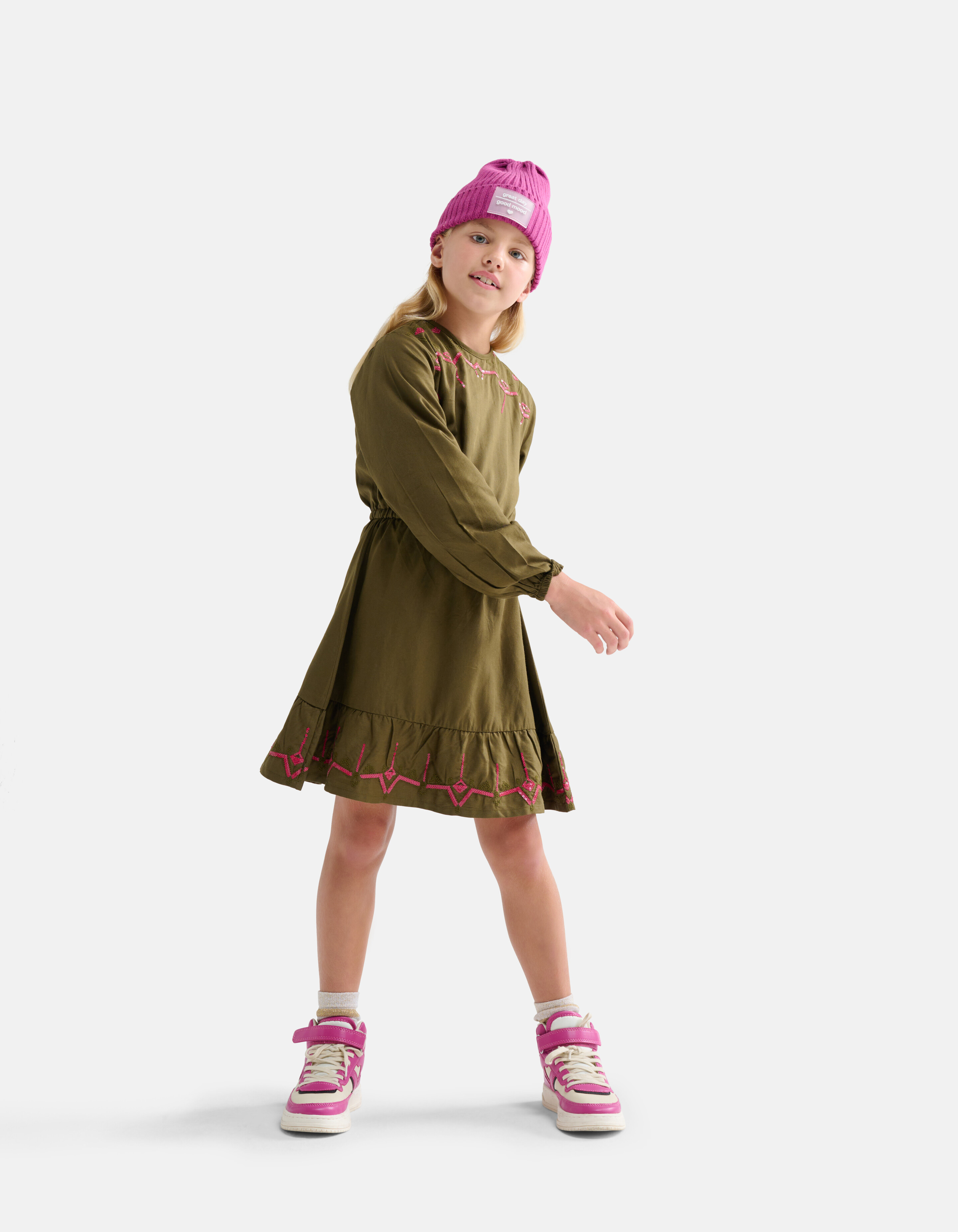 Strass Jurk Donkergroen SHOEBY GIRLS