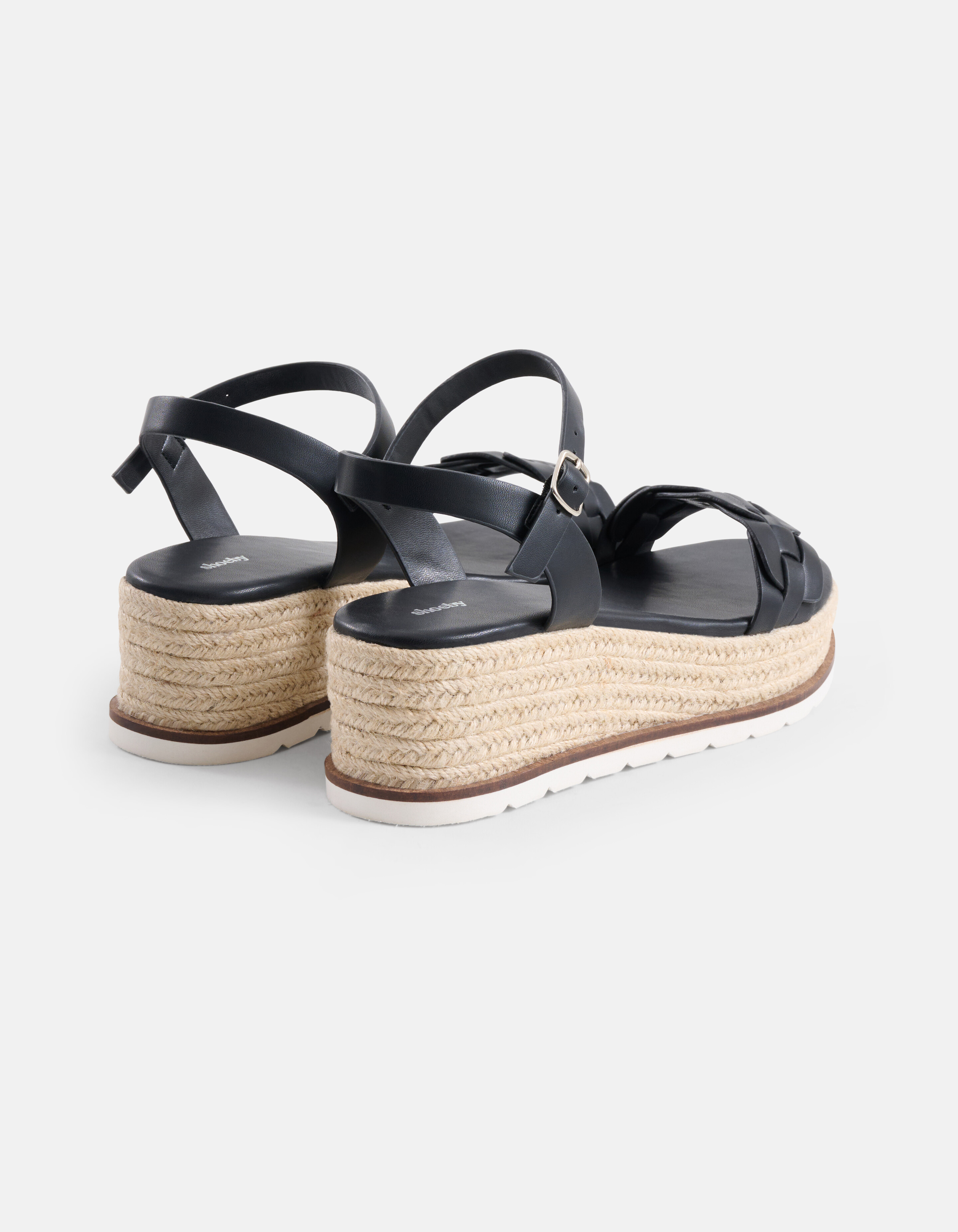 Raffia Sleehak Zwart SHOEBY SHOES