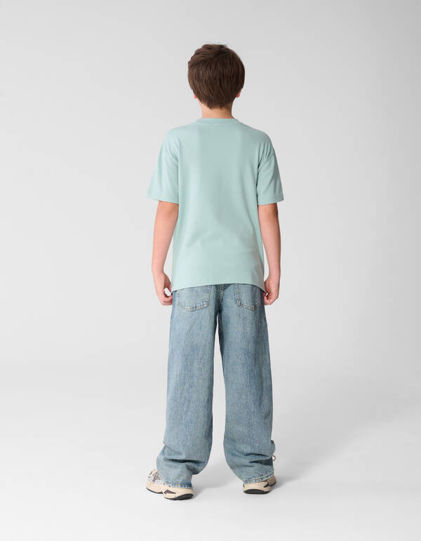 Basis Label T-Shirt Lichtgroen SHOEBY BOYS