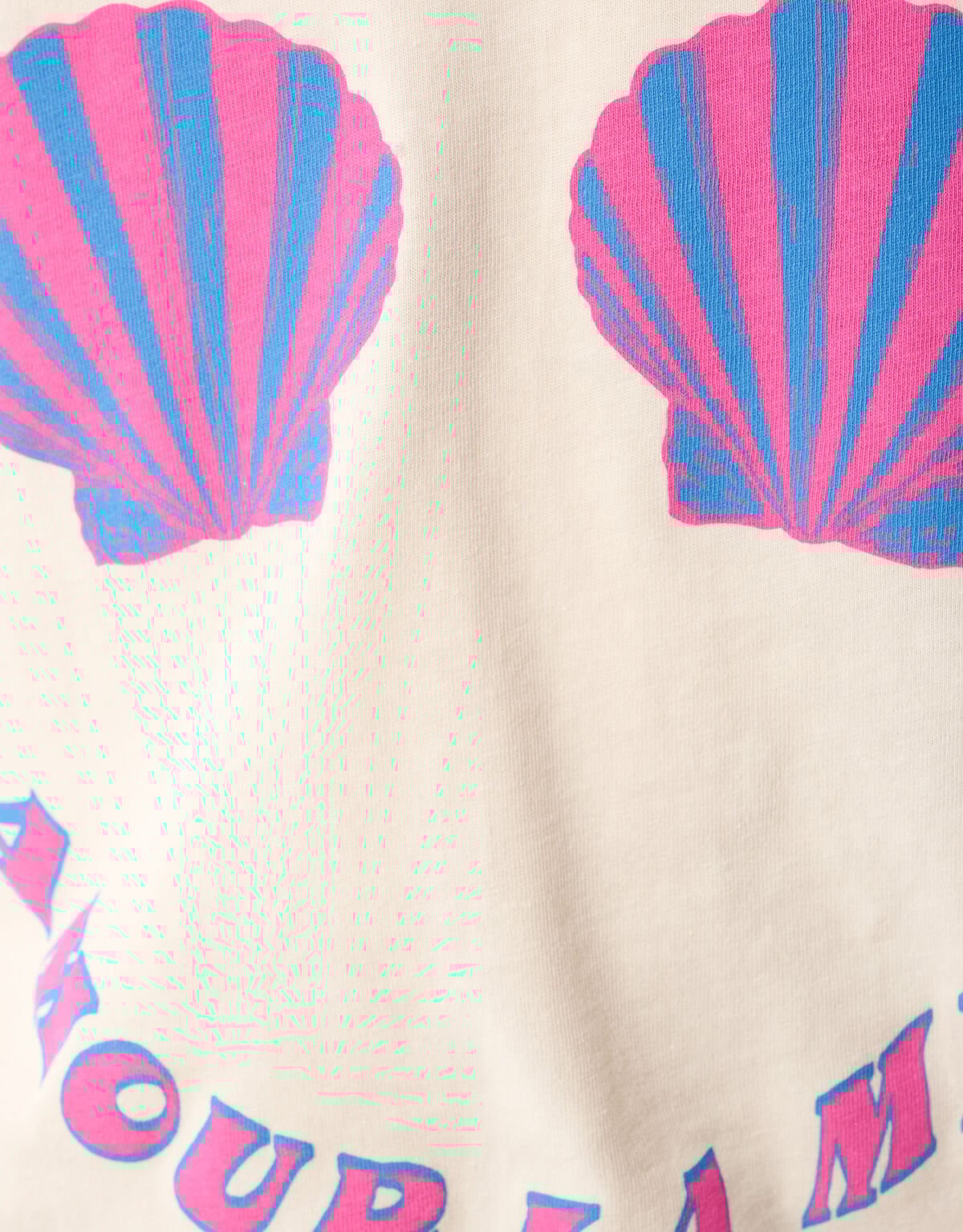 La Mer Artwork T-shirt Gebroken Wit SHOEBY GIRLS