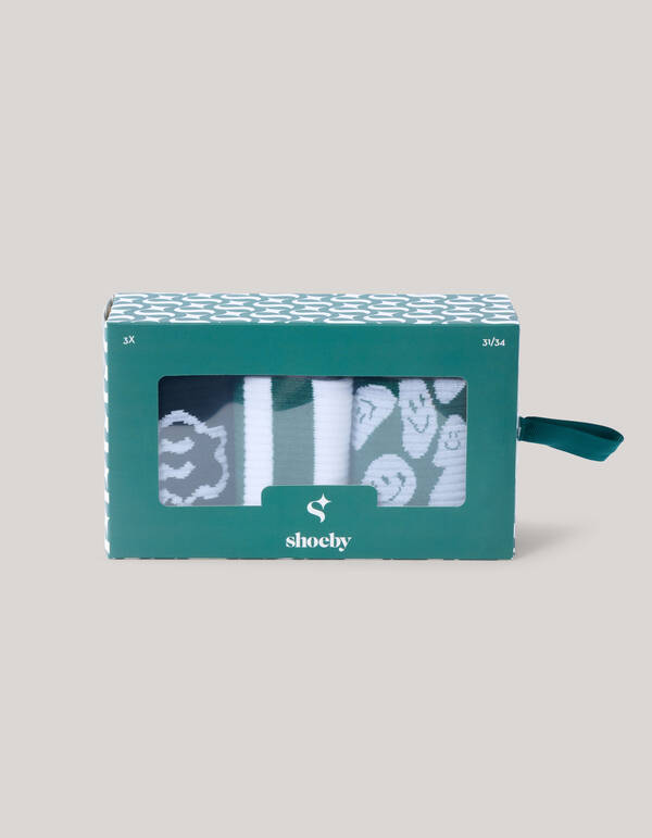 Giftbox Sokken Donkergroen SHOEBY ACCESSOIRES