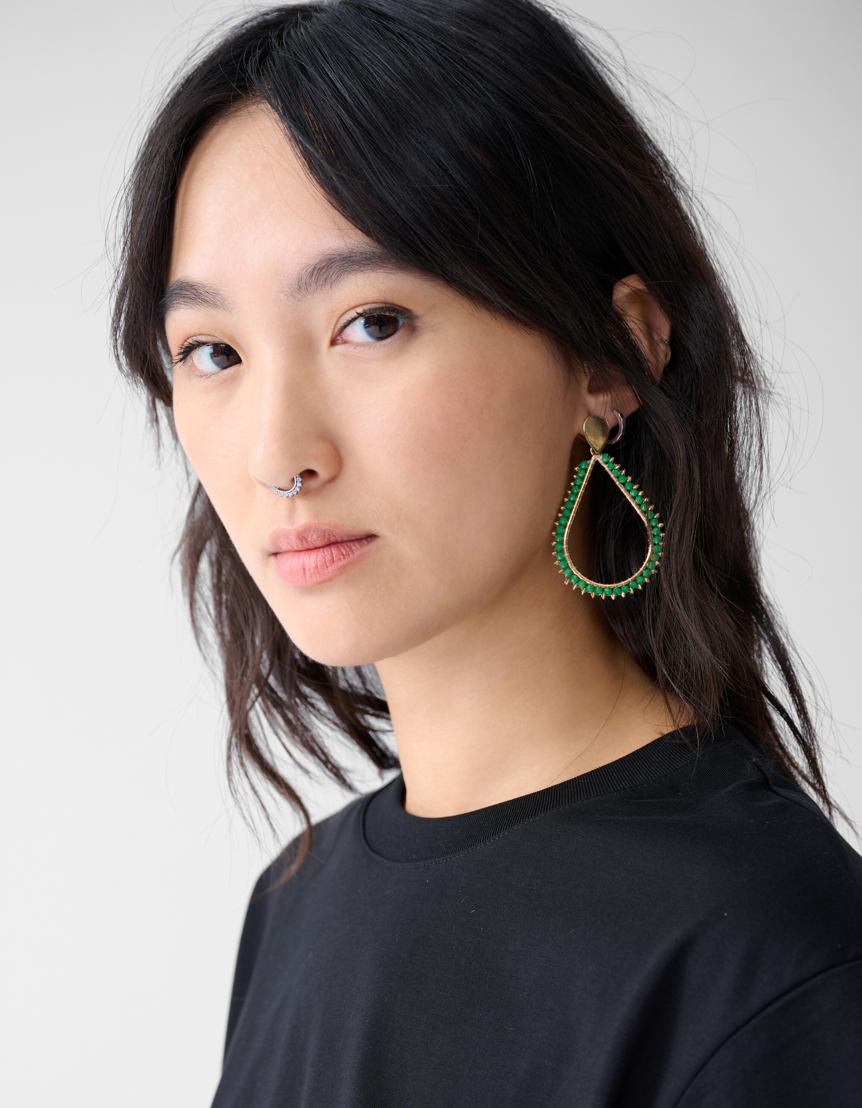Beaded Drop Oorbellen Groen SHOEBY ACCESSOIRES