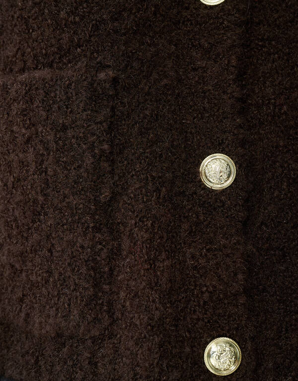 Teddy Knit Vest Bruin SHOEBY WOMEN