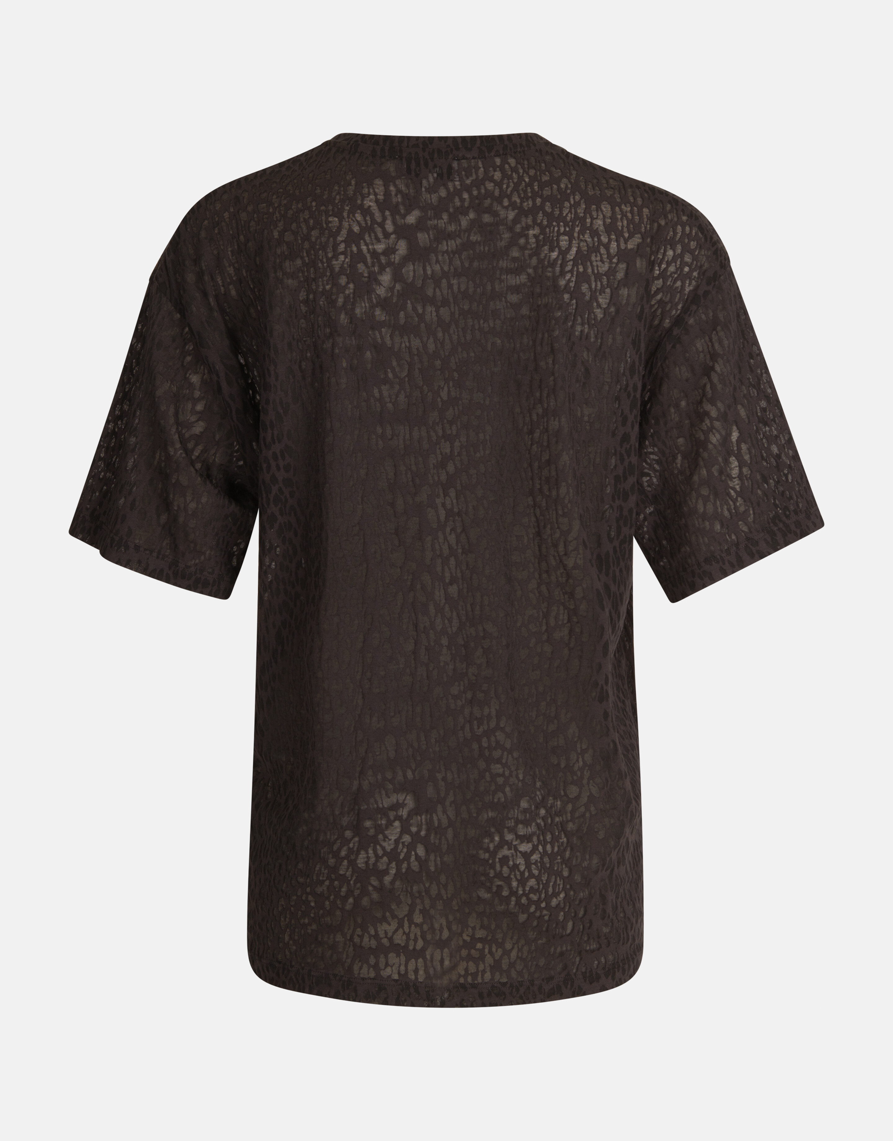Leopard Burn Out T-shirt Zwart SHOEBY WOMEN