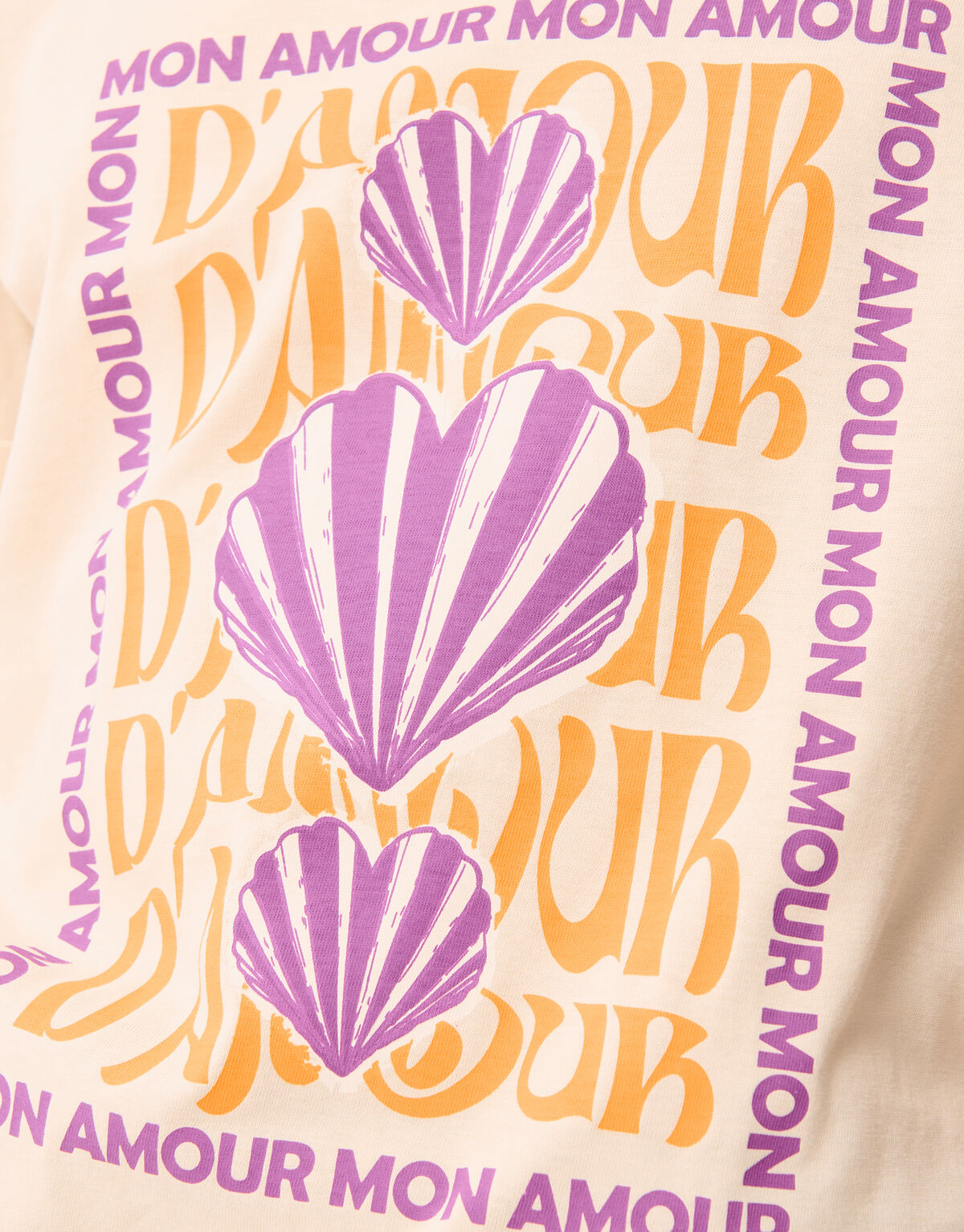 Amour Artwork T-shirt Zand SHOEBY GIRLS