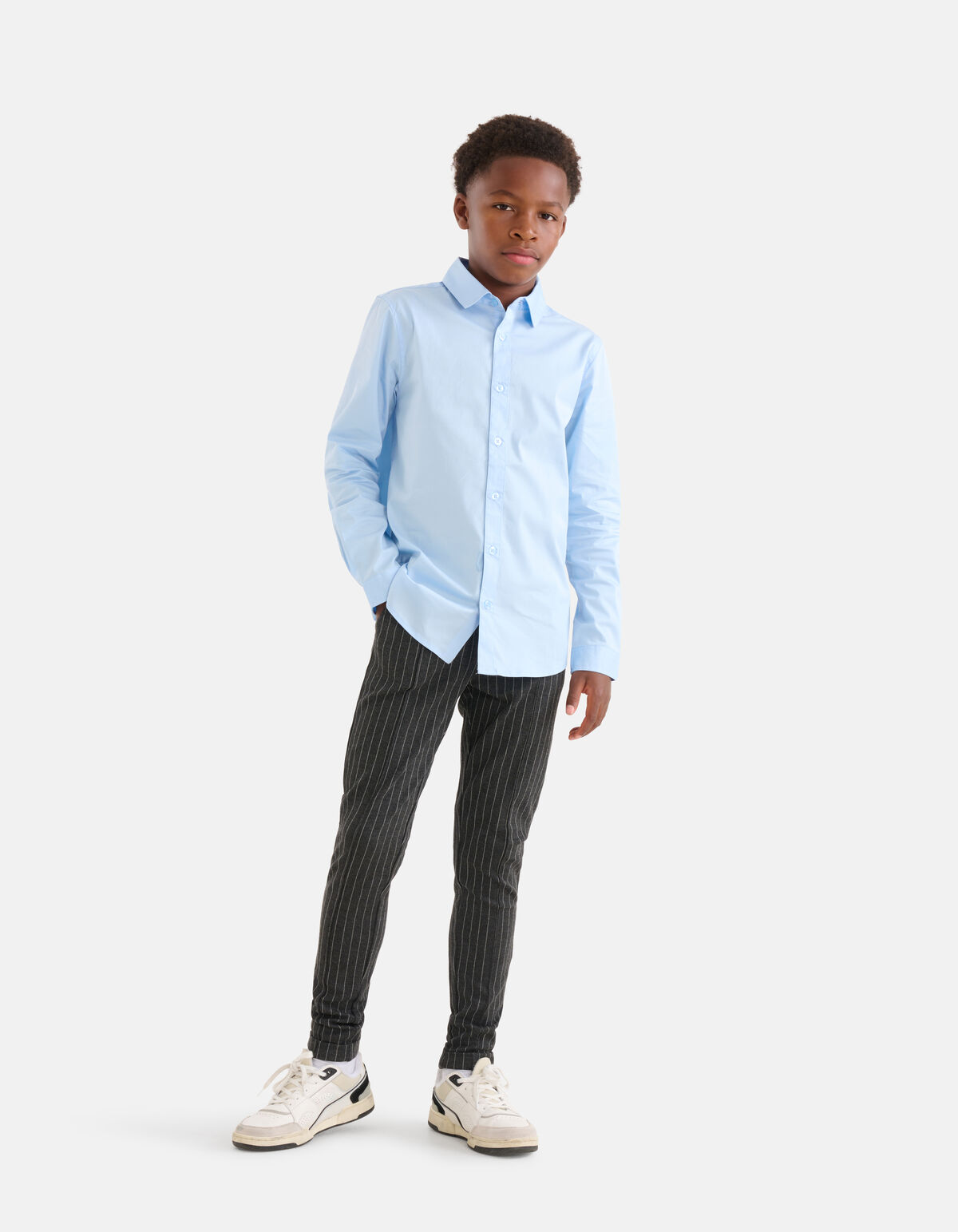 Pinstripe Broek Donkergrijs SHOEBY BOYS