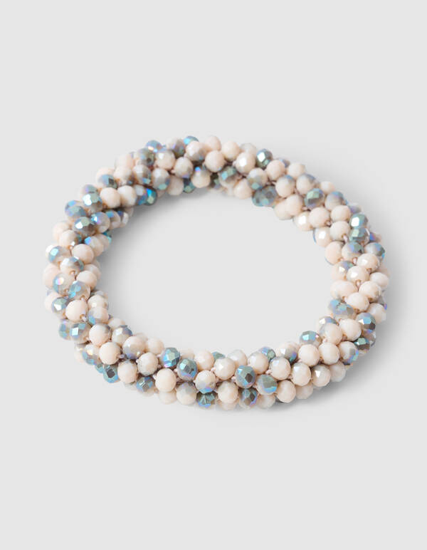 Beaded Haarelastiek Lichtgrijs SHOEBY ACCESSOIRES