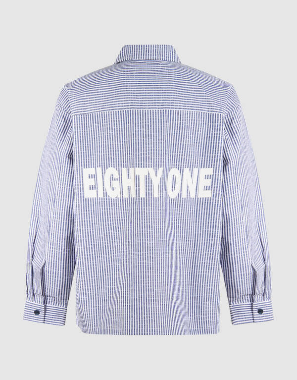 Pinstripe Overshirt Blauw SHOEBY MEN