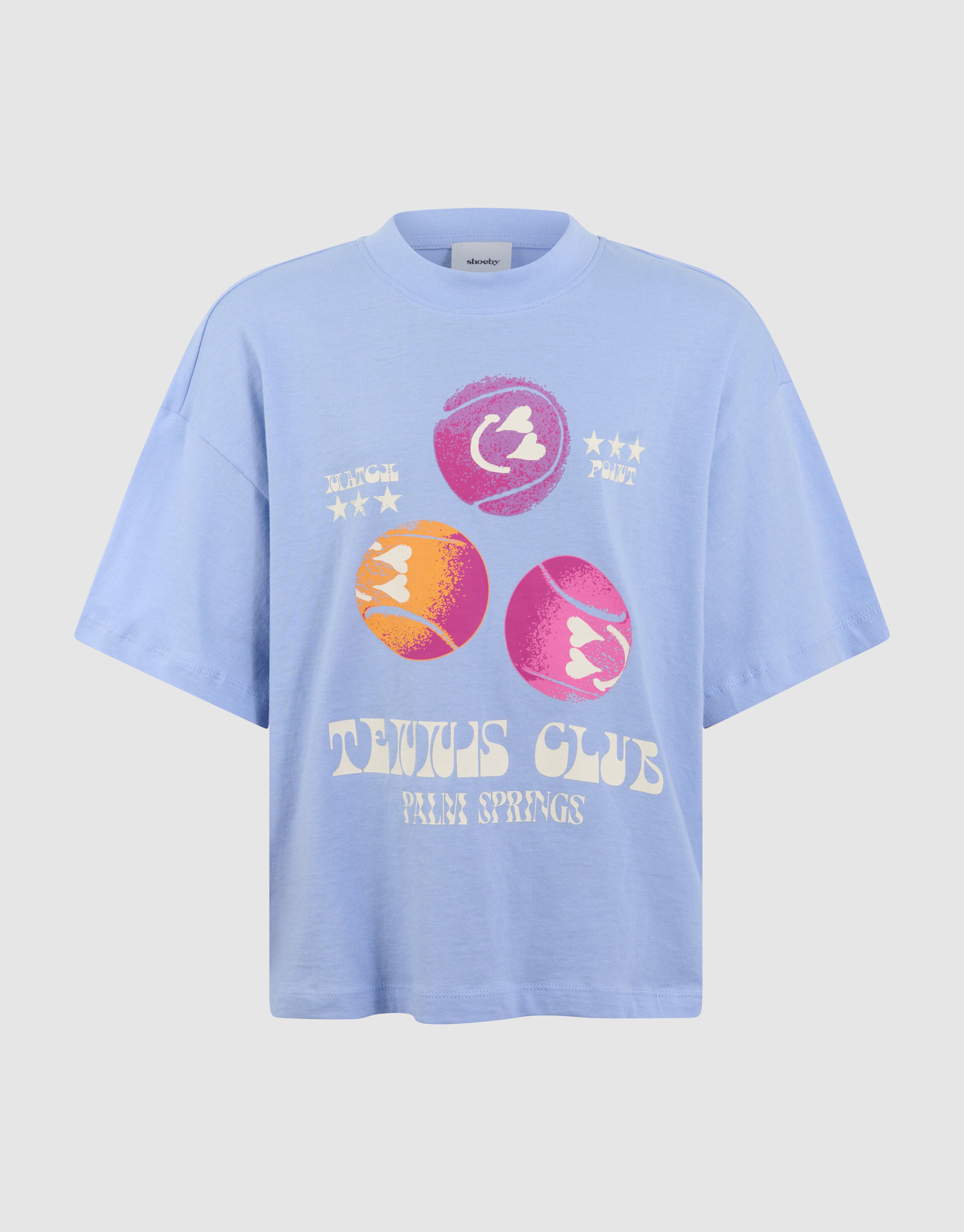 Tennis Artwork T-shirt Blauw SHOEBY GIRLS