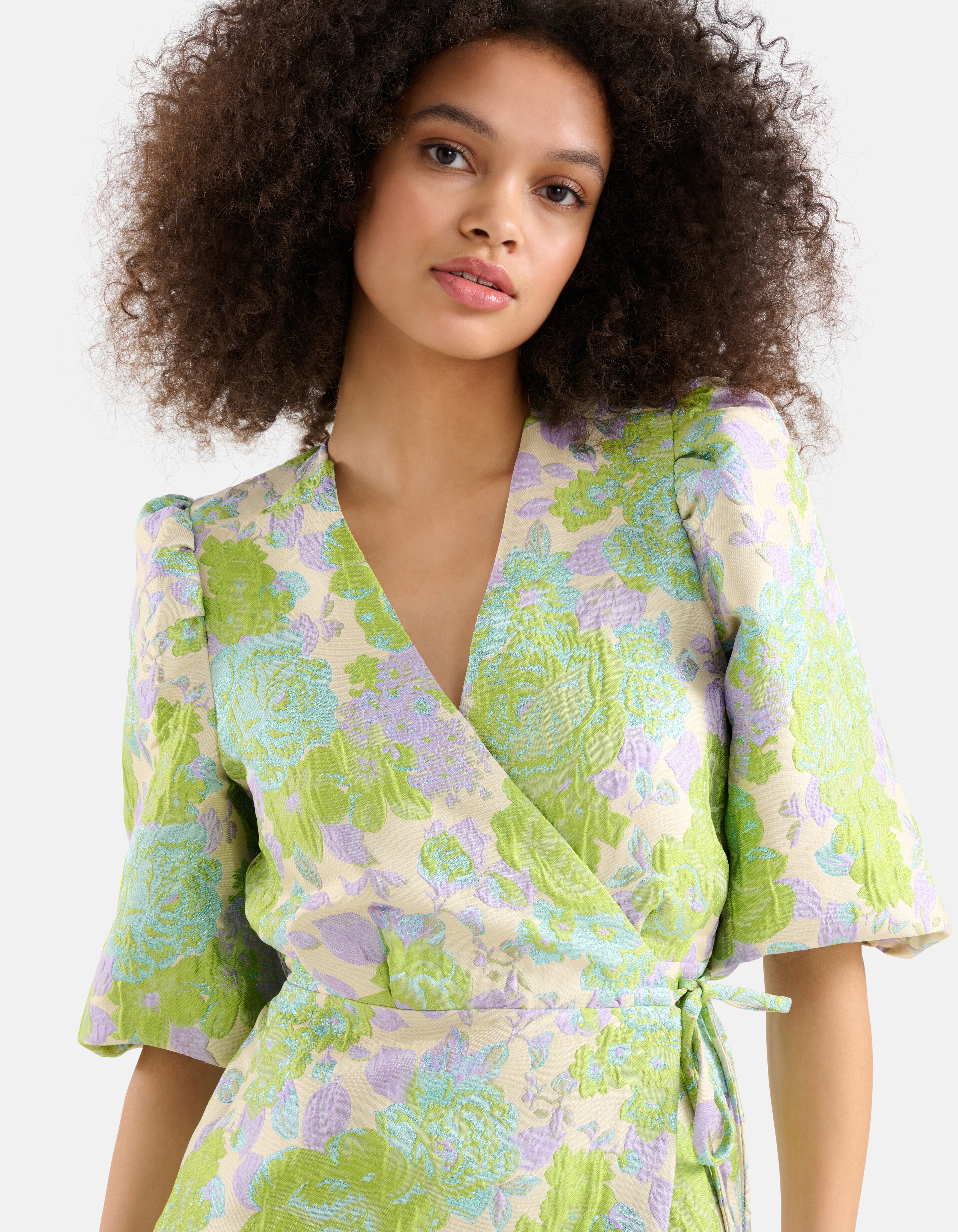 Jacquard Jurk Groen SHOEBY WOMEN