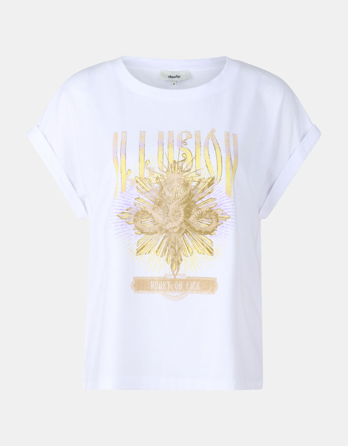 Illusion T-shirt Wit SHOEBY WOMEN