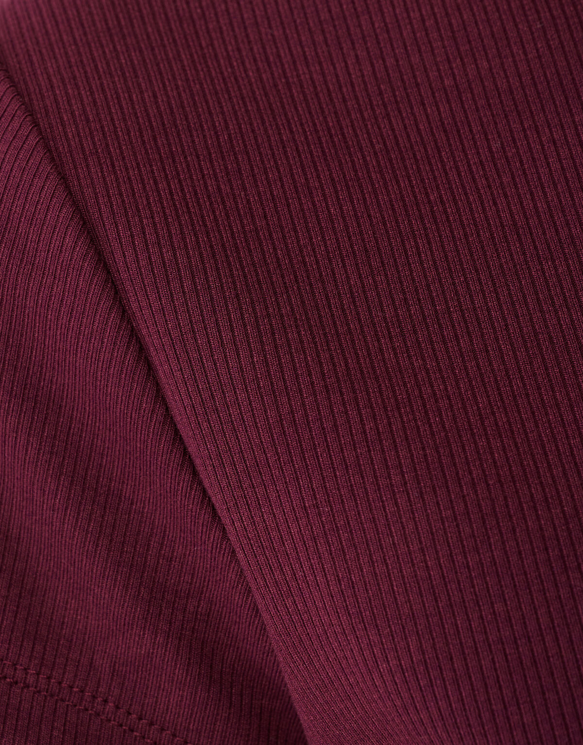 Rib T-shirt Donkerrood SHOEBY WOMEN