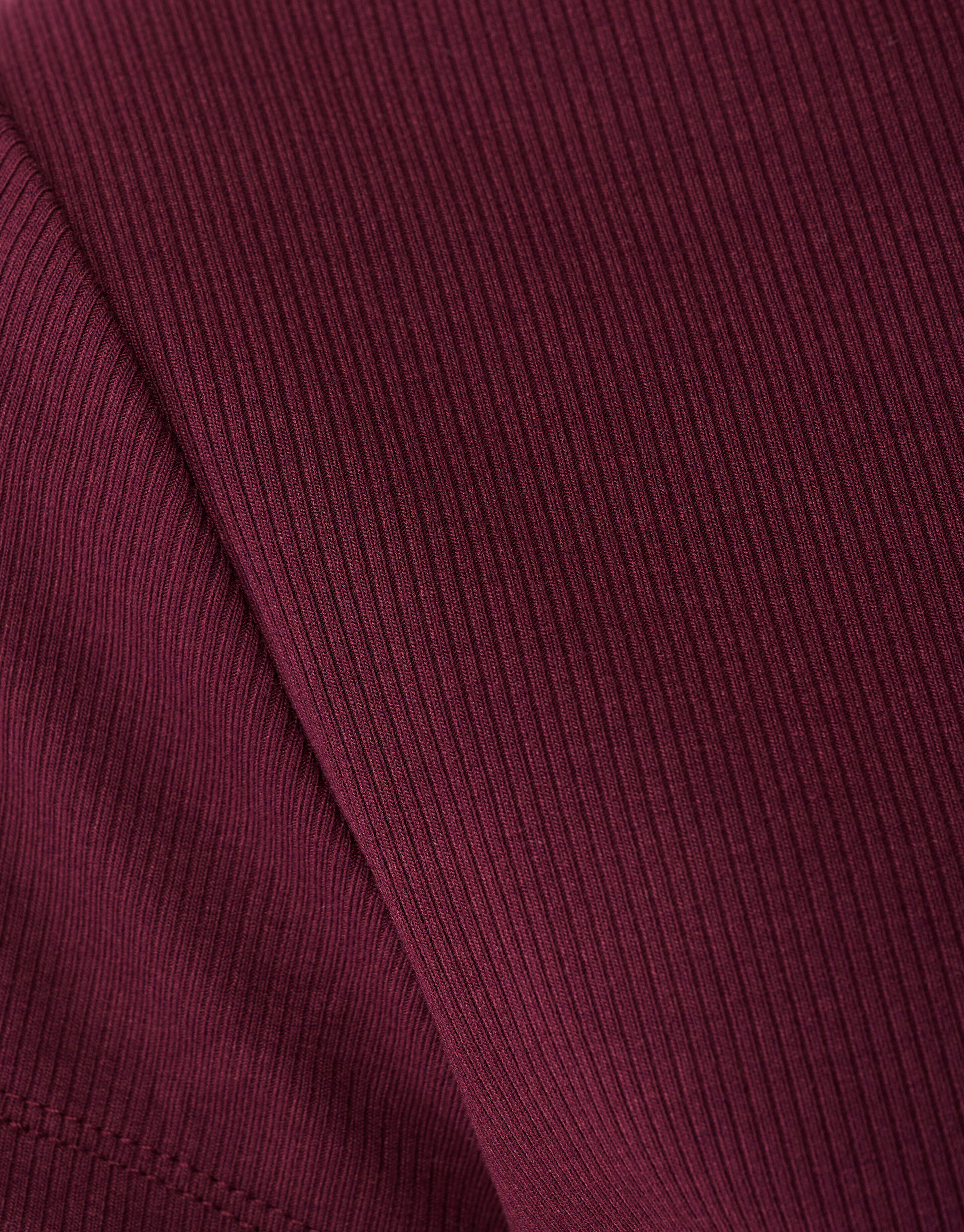 Rib T-shirt Donkerrood SHOEBY WOMEN