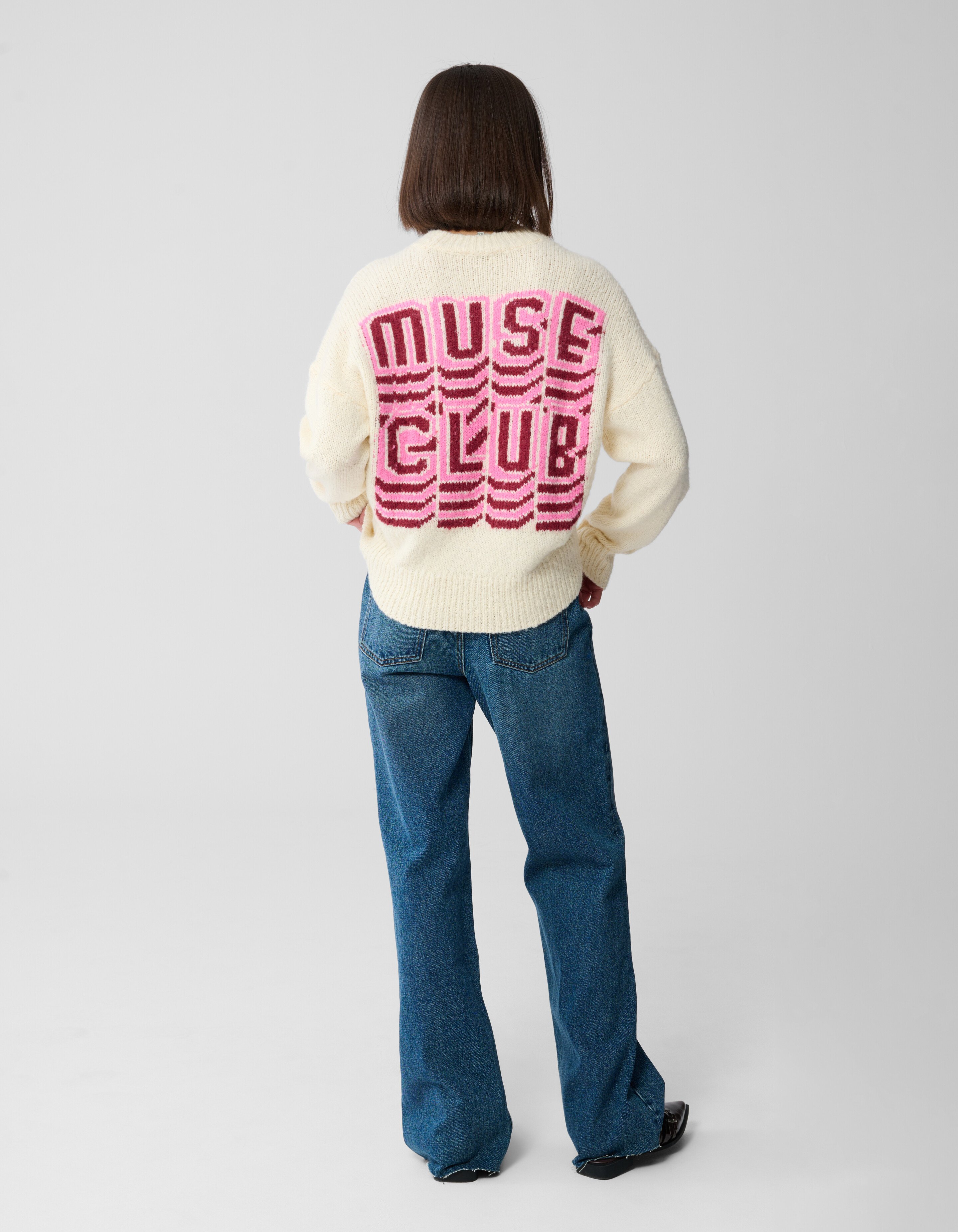 Muse Club Artwork Trui Gebroken Wit SHOEBY WOMEN
