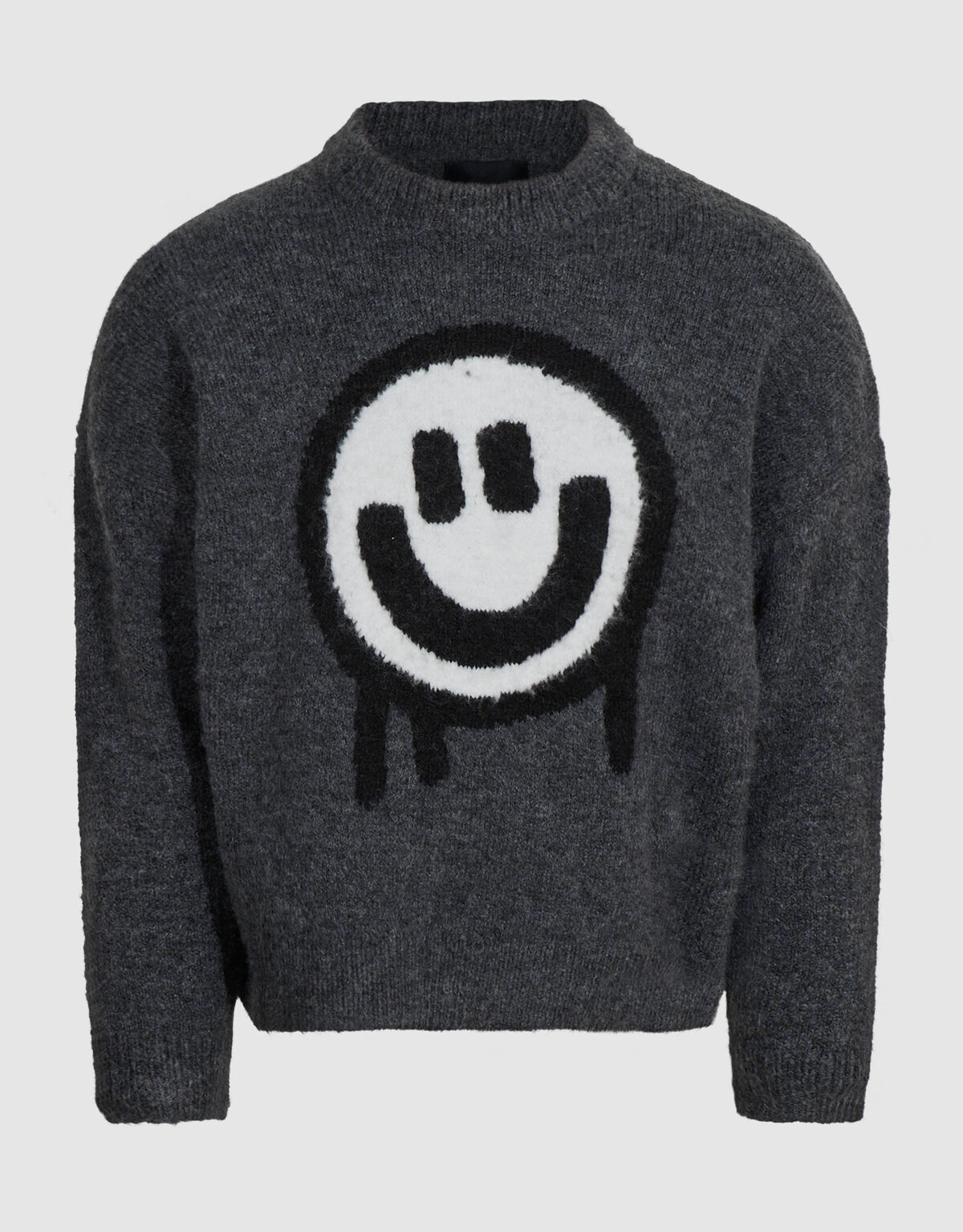 Smiley Gebreide Trui Donkergrijs SHOEBY BOYS