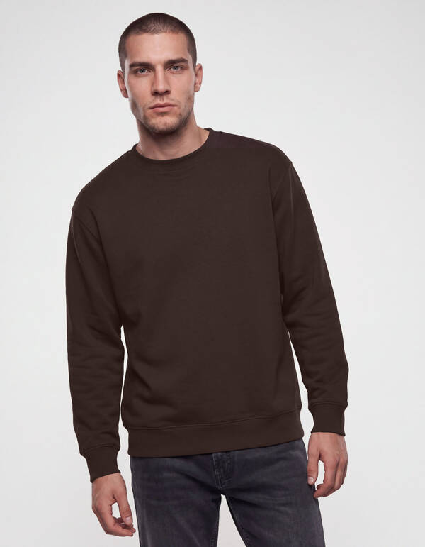 Relaxed Basis Sweater Donkerbruin SHOEBY MEN