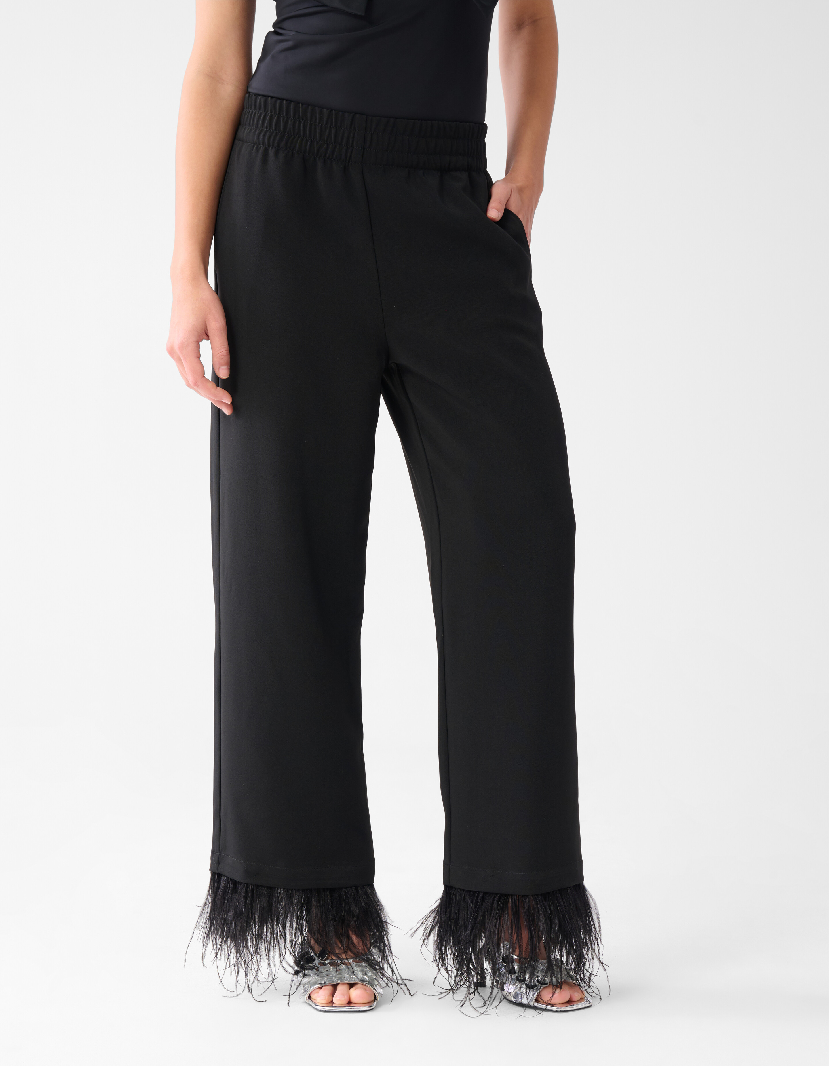 Veren Wide Leg Broek Zwart SHOEBY WOMEN