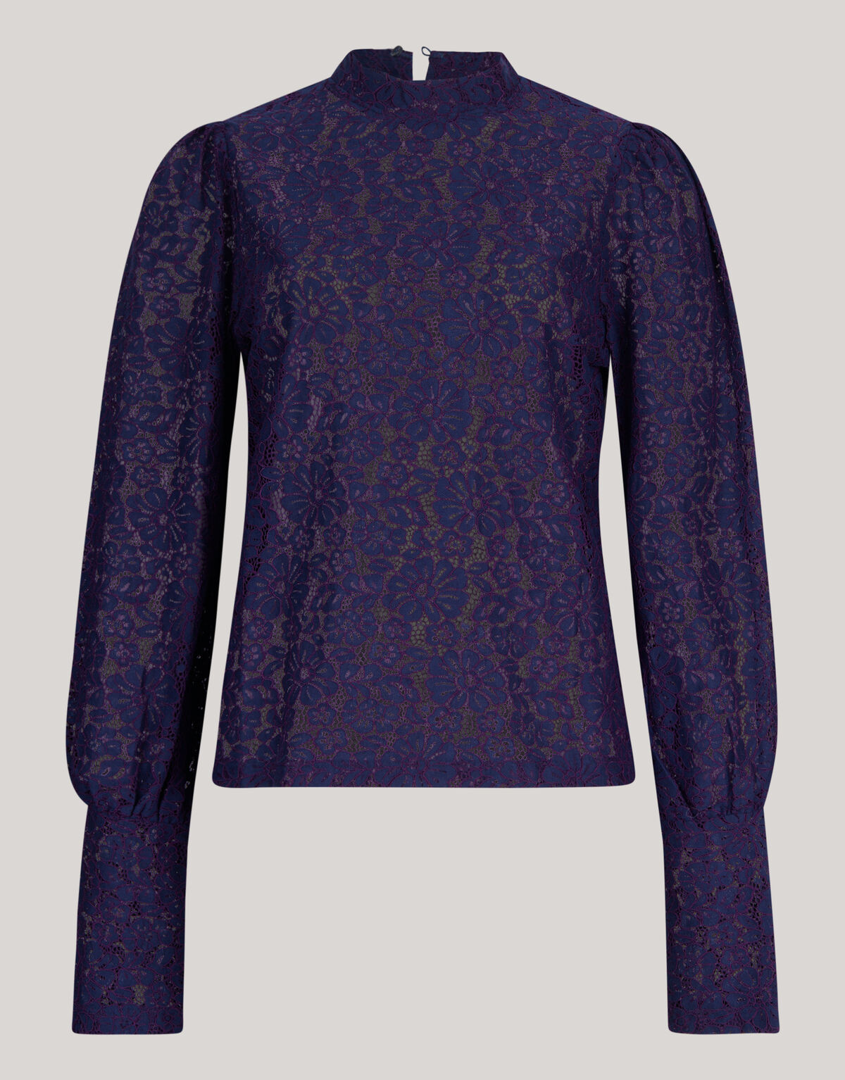 Two Tone Kanten Top Donkerpaars SHOEBY WOMEN