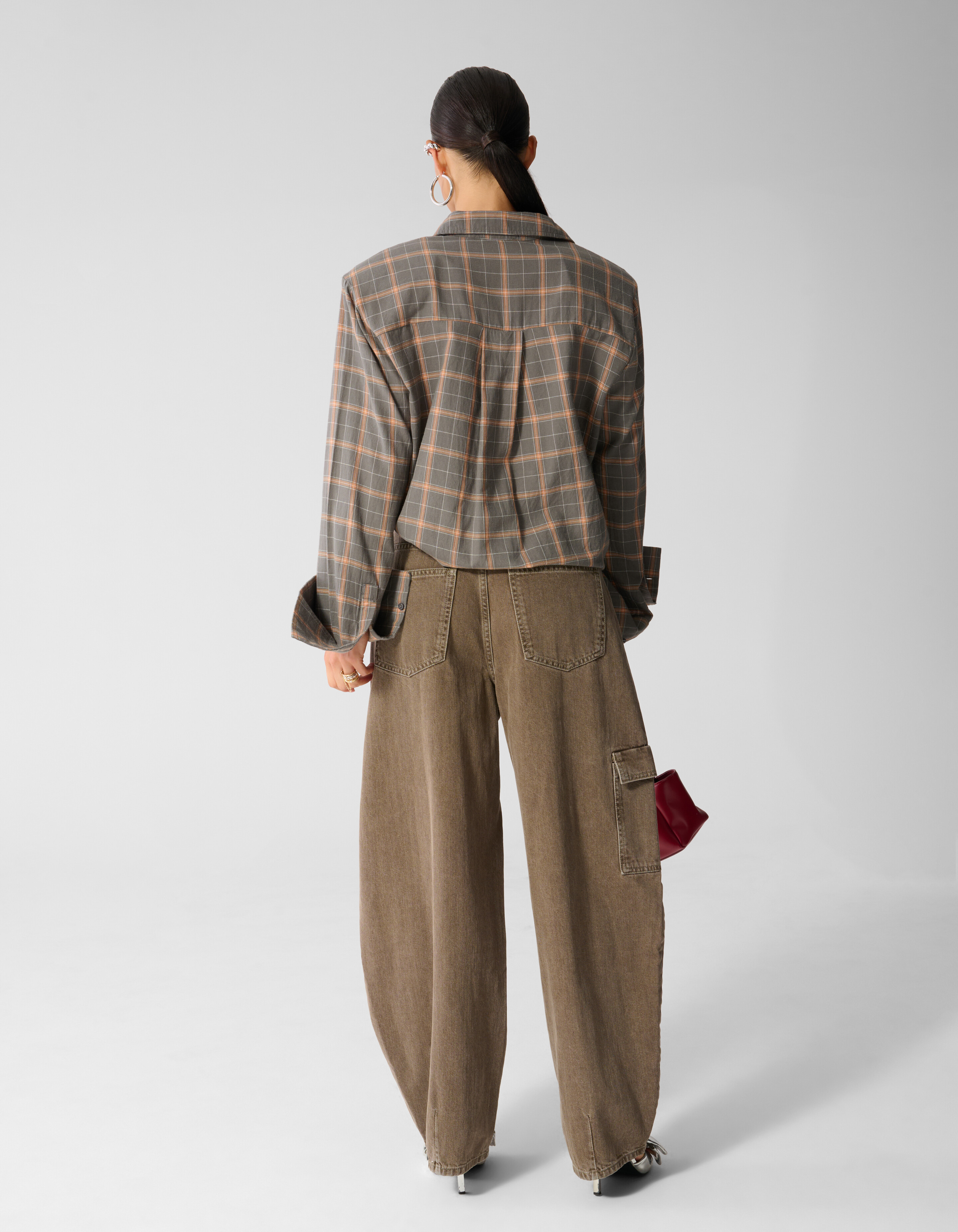 Geruite Blouse Bruin SHOEBY WOMEN