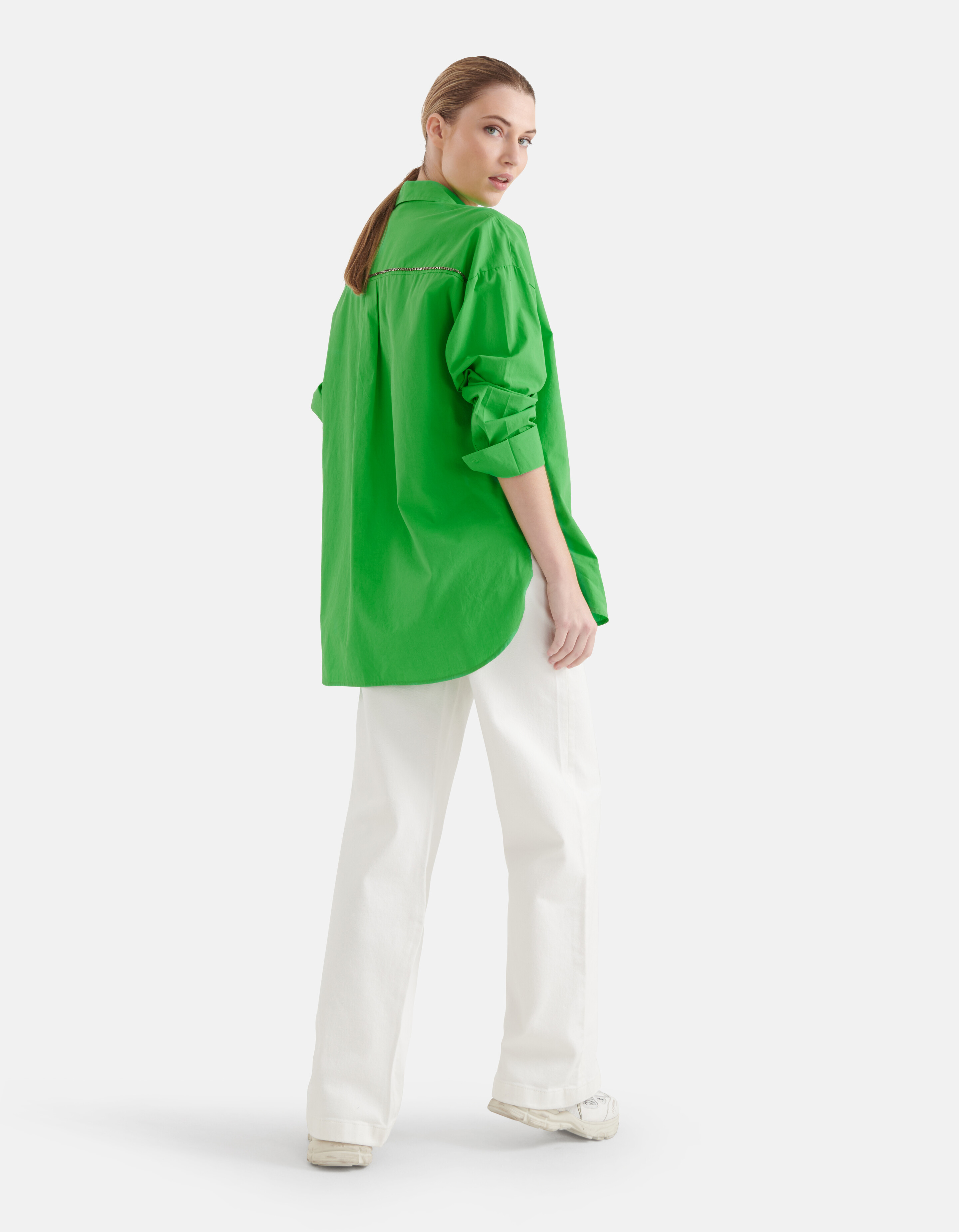 Poplin Blouse Groen By Mieke SHOEBY WOMEN