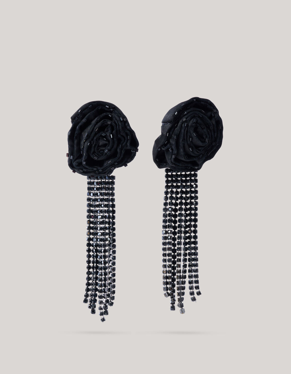 Bloem Oorbellen Zwart SHOEBY ACCESSOIRES
