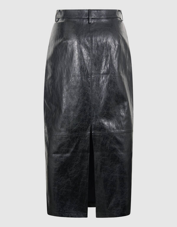 Carpenter Vegan Leren Rok Zwart SHOEBY WOMEN