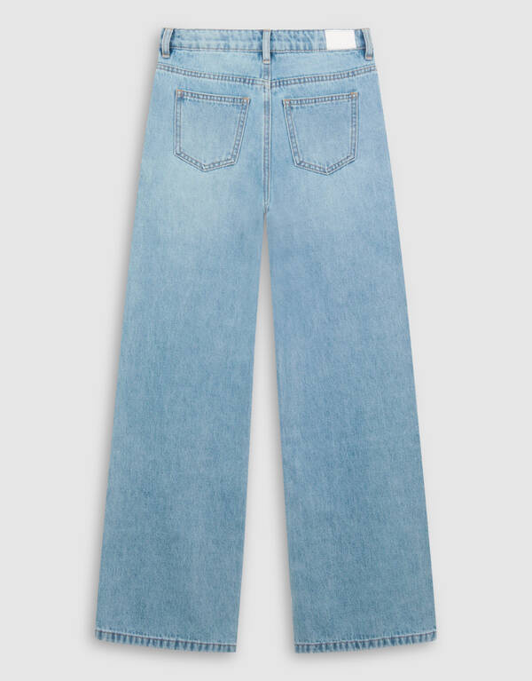 Flower Wide Leg Fit Jeans Blauw SHOEBY GIRLS