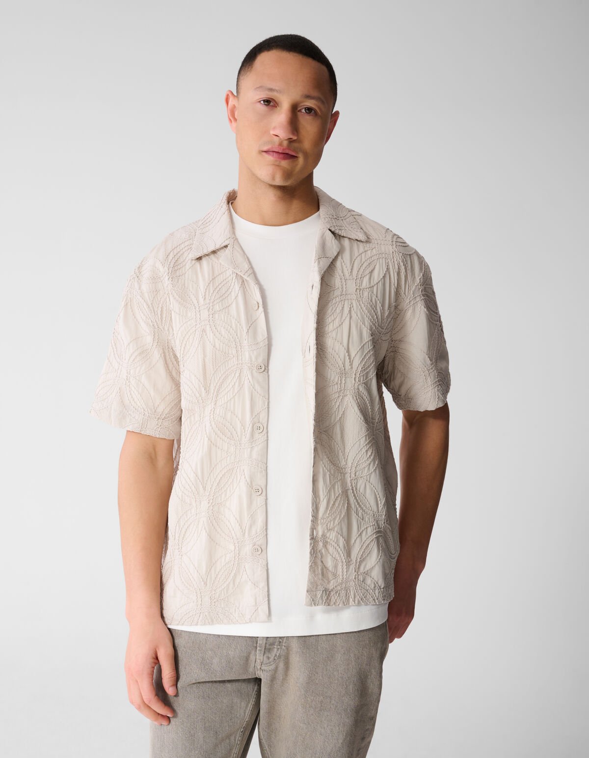 All Over Cord Overshirt Zand SHOEBY MEN