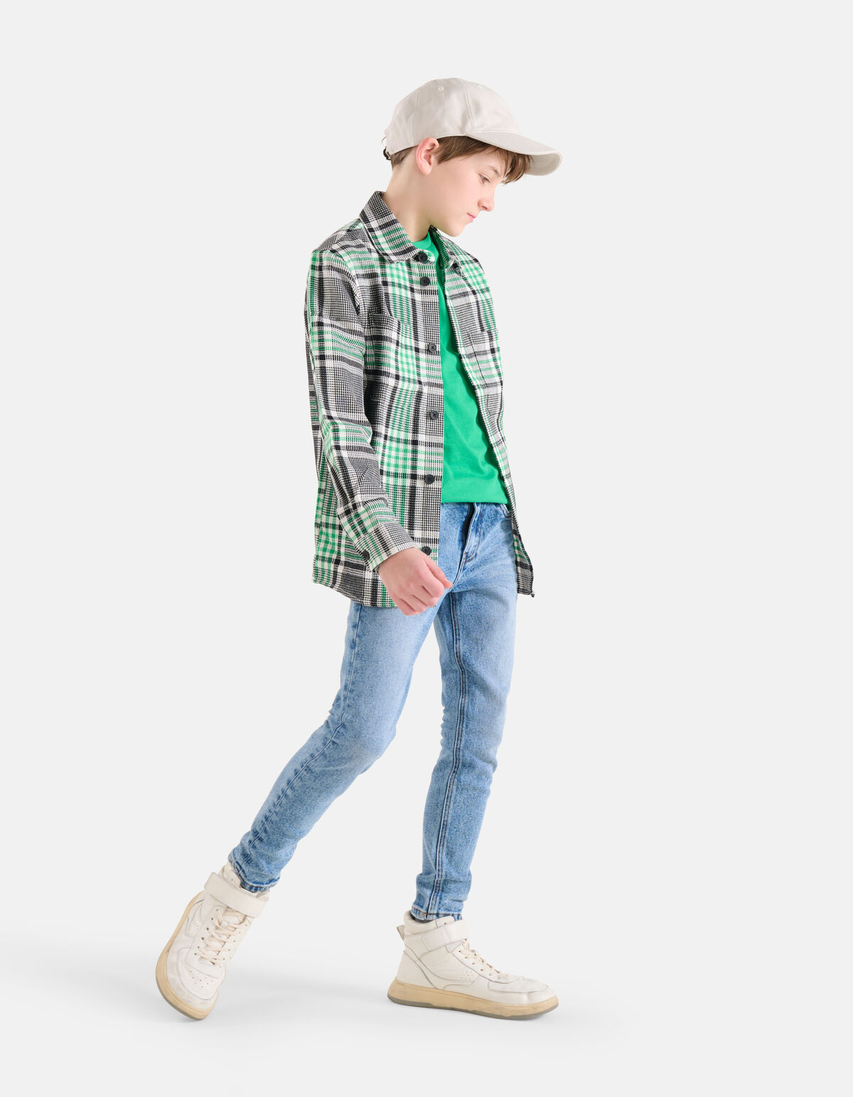 Geruit Overshirt Groen SHOEBY BOYS