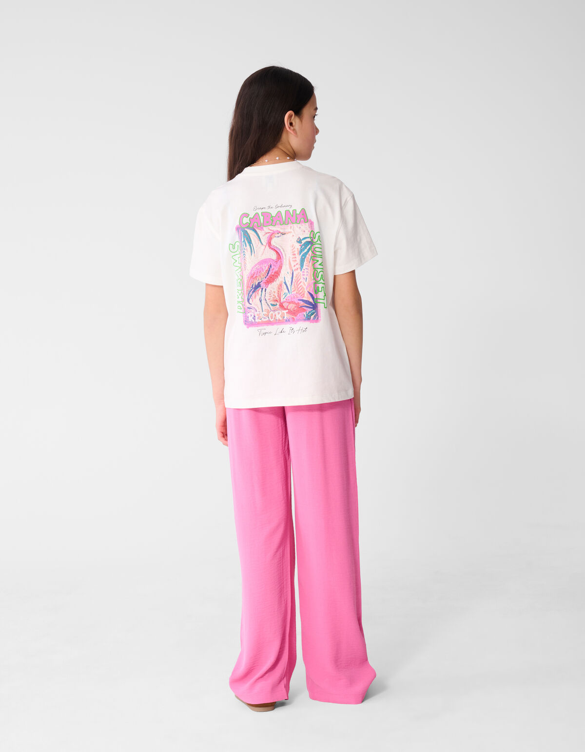 Cabana Artwork T-shirt Wit SHOEBY GIRLS