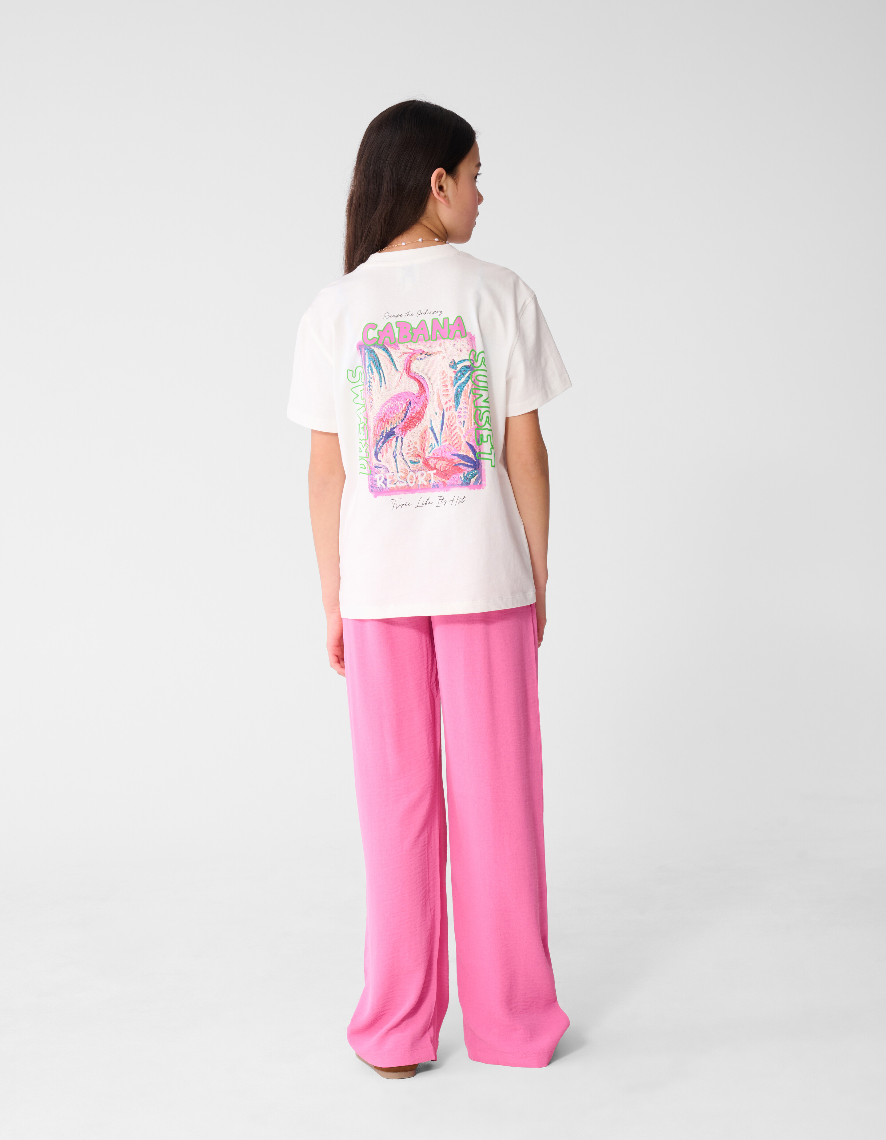 Cabana Artwork T-shirt Wit SHOEBY GIRLS