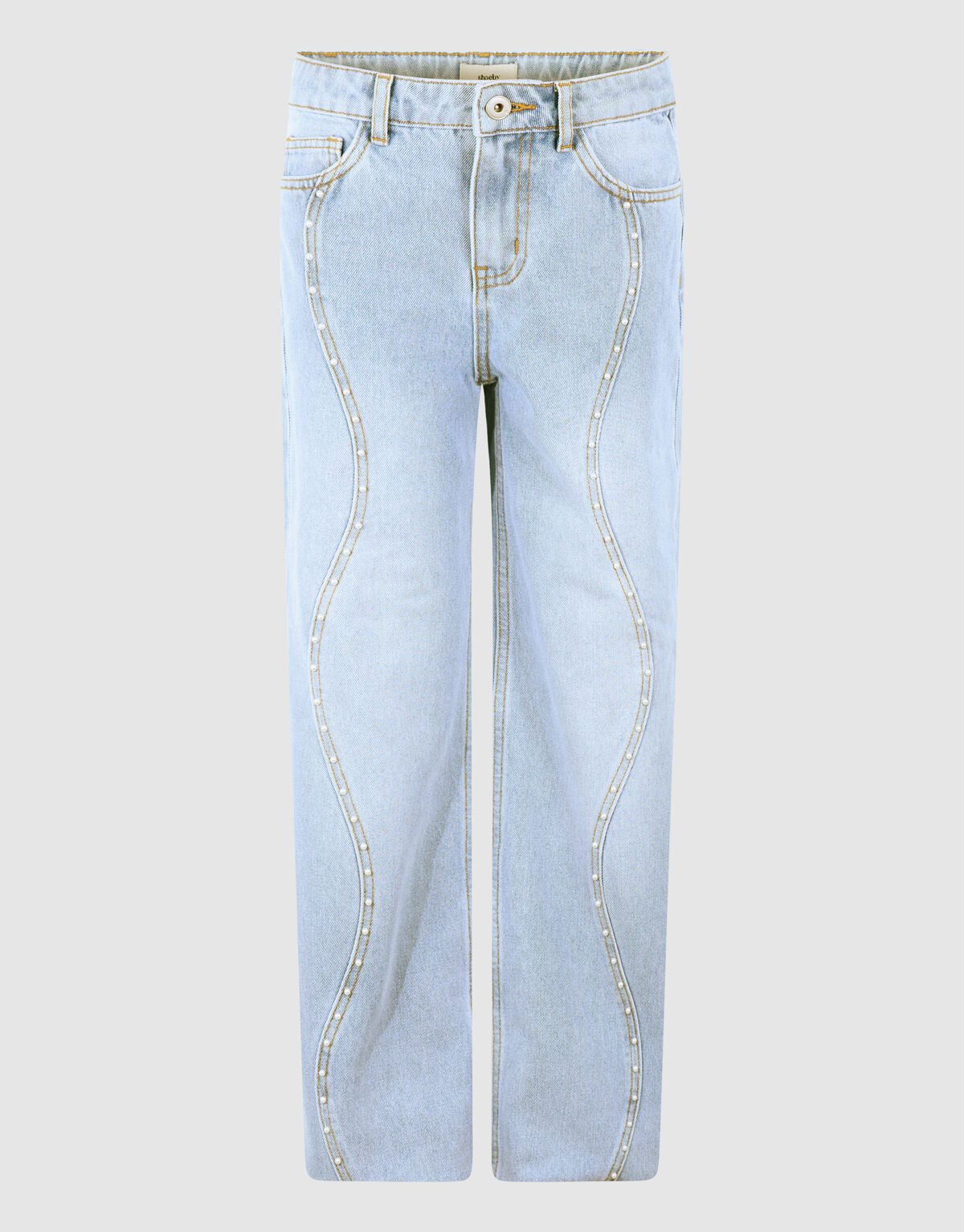 Ultra Wide Wavy Parel Jeans Bleached SHOEBY GIRLS