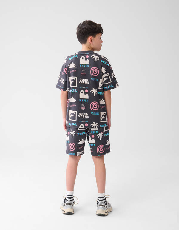 Summer Artwork T-shirt Donkergrijs SHOEBY BOYS