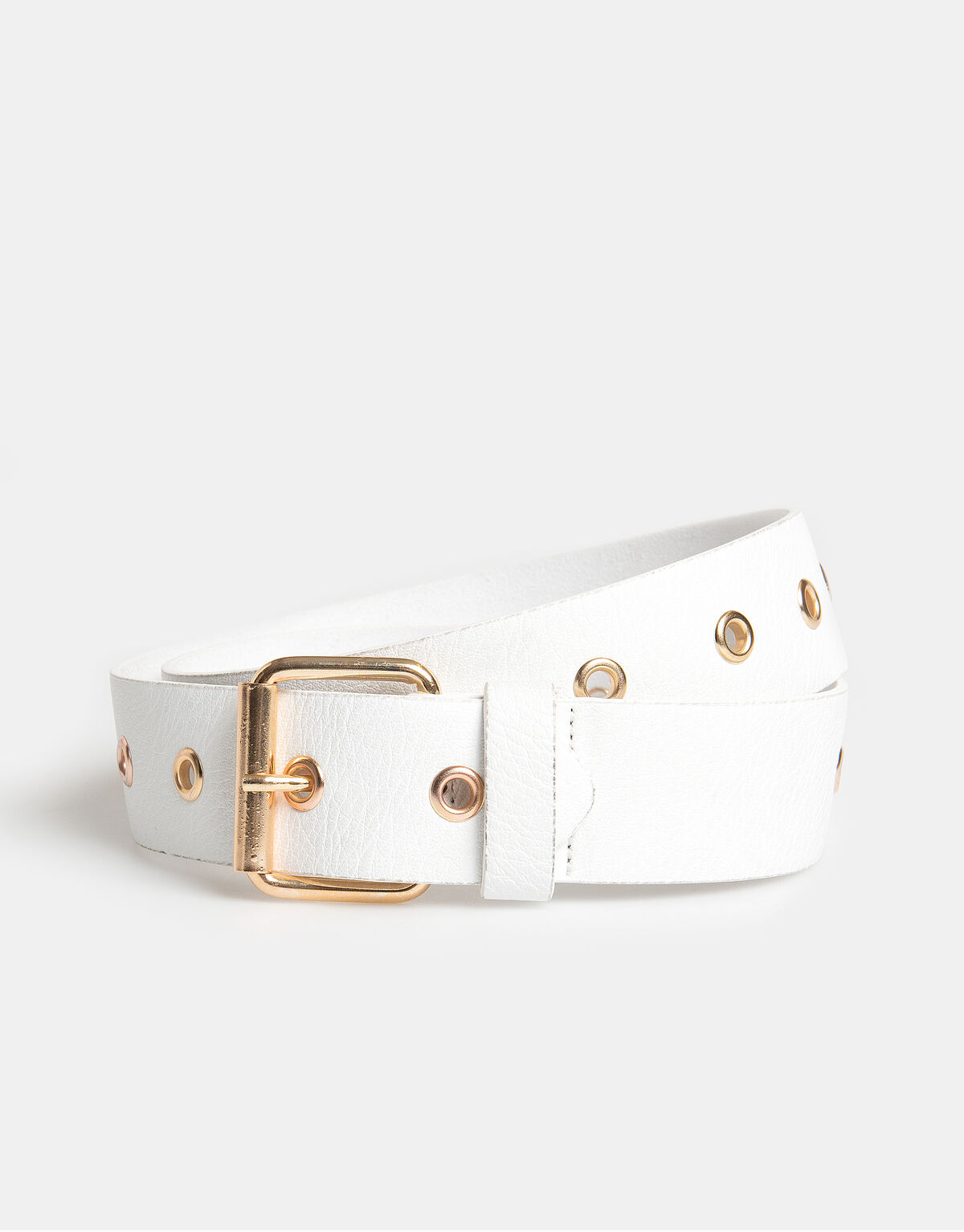 Eyelet riem wit ACCESSOIRES SHOEBY