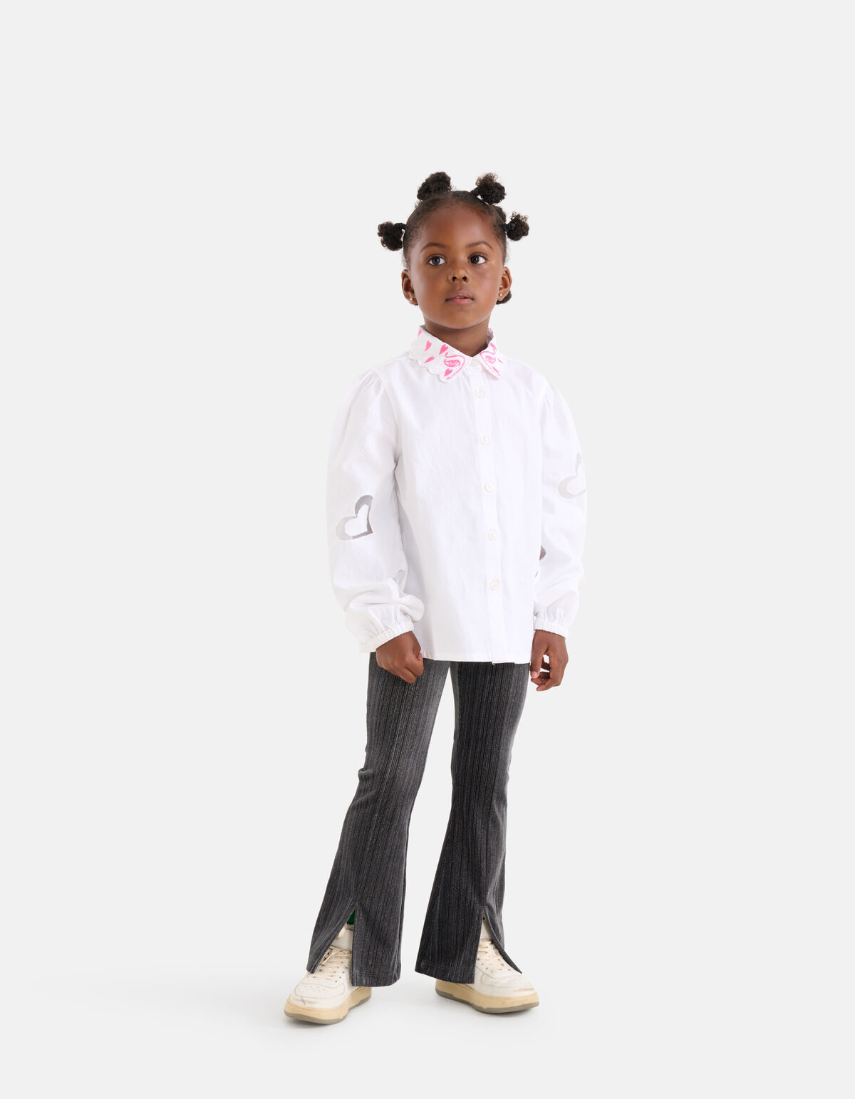 Mesh Blouse Wit SHOEBY GIRLS