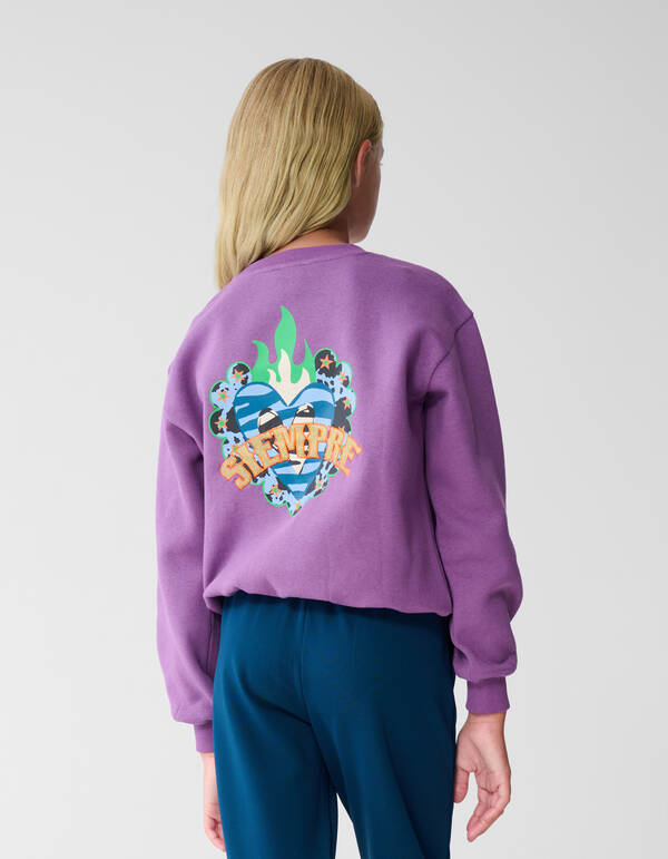 Heart Artwork Sweater Paars SHOEBY GIRLS