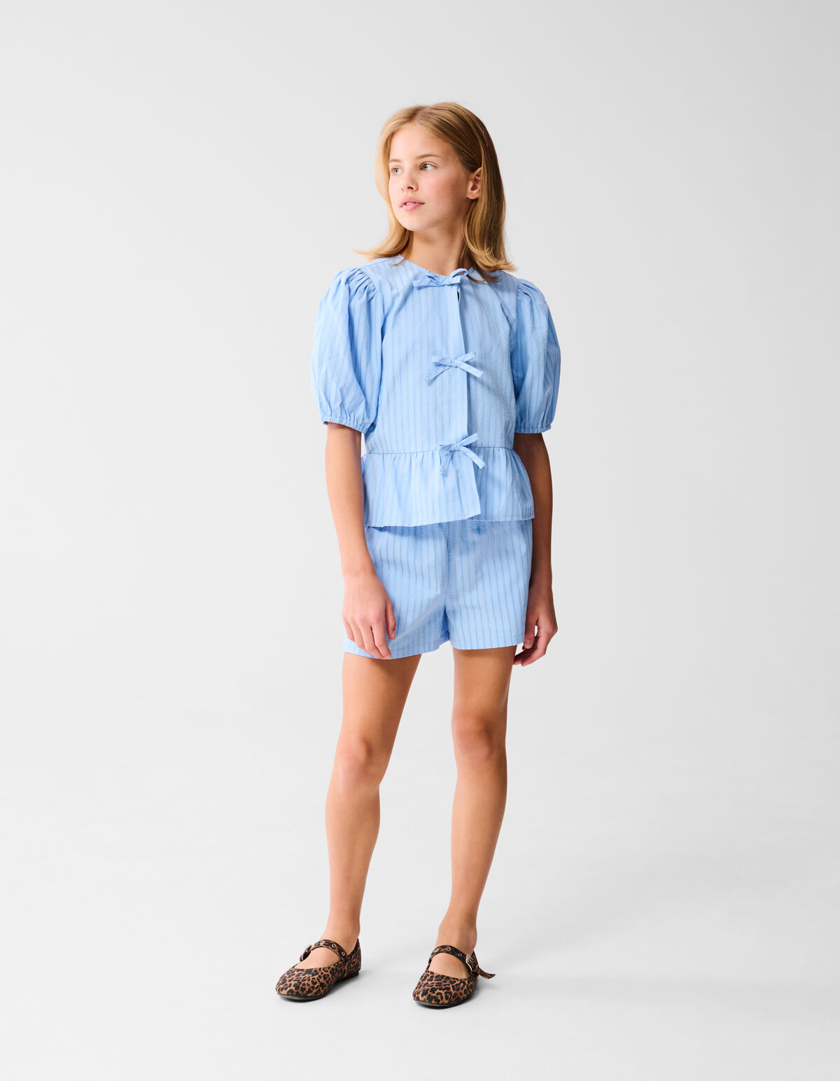 Stripe Strik Top Blauw SHOEBY GIRLS