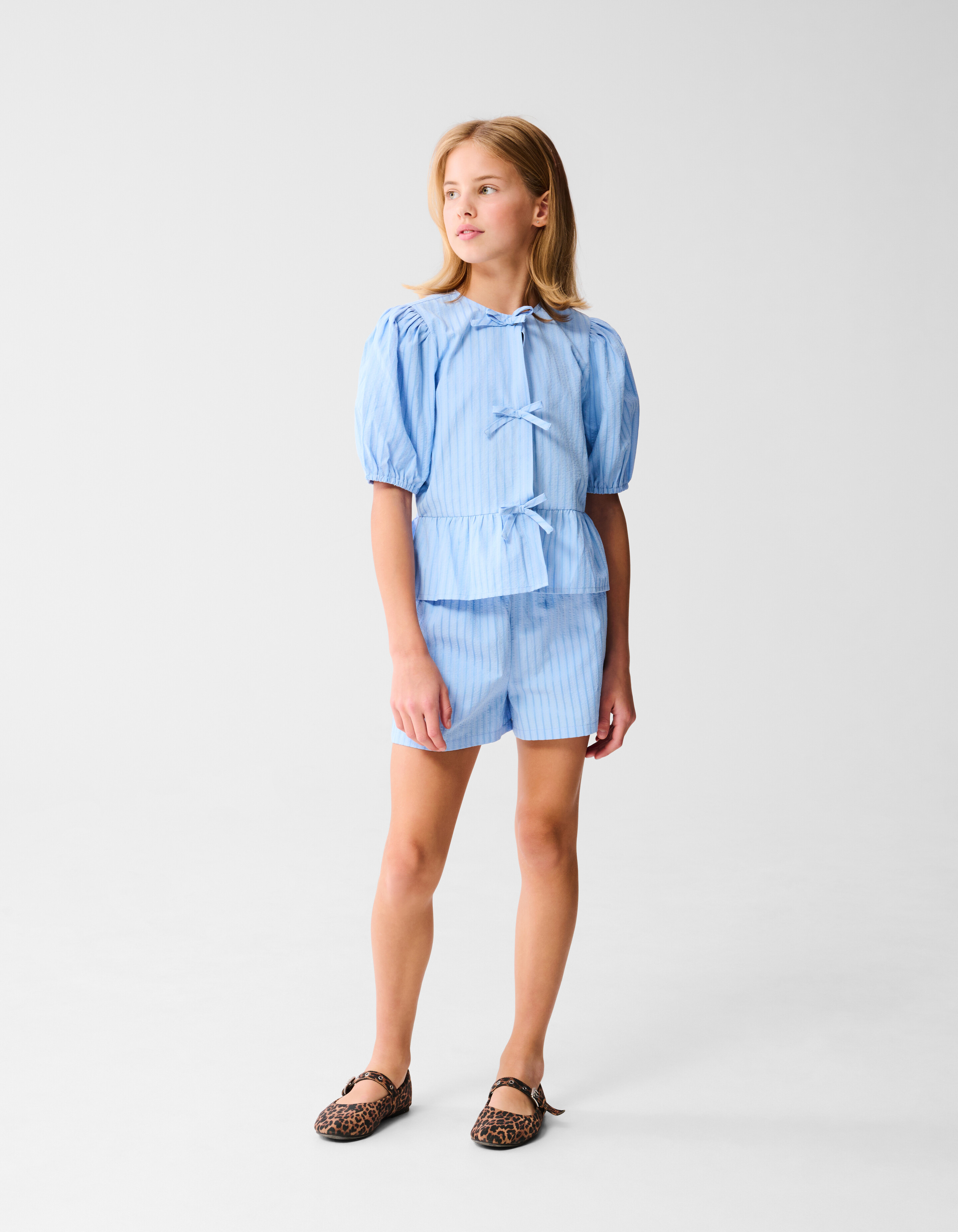 Stripe Strik Top Blauw SHOEBY GIRLS
