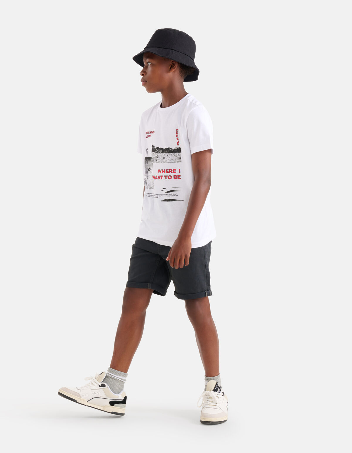 Artwork T-shirt Wit SHOEBY BOYS