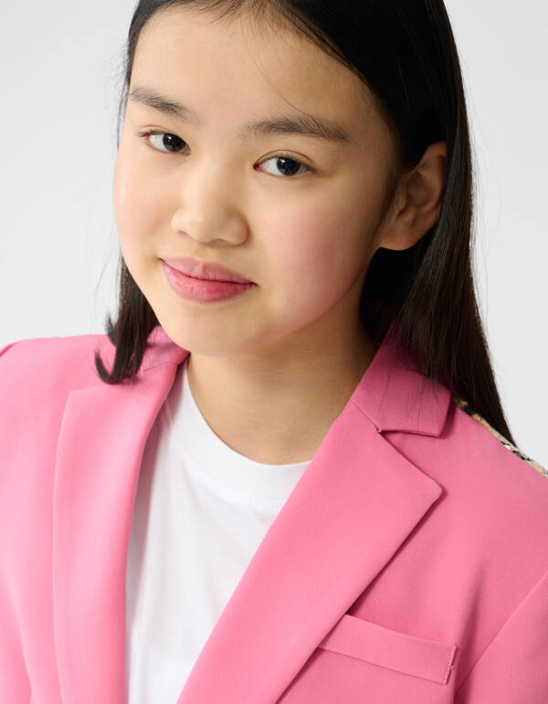 Sequin Leopard Blazer Roze SHOEBY GIRLS