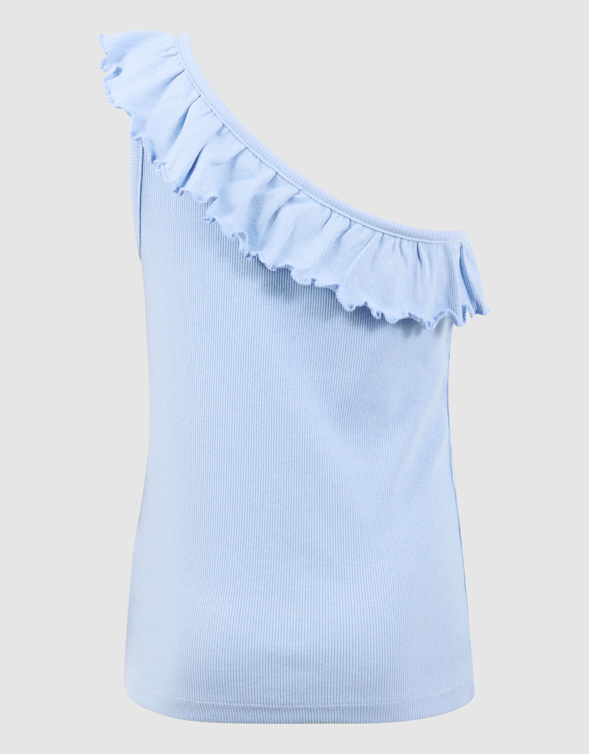 One Shoulder Rib Top Blauw SHOEBY GIRLS