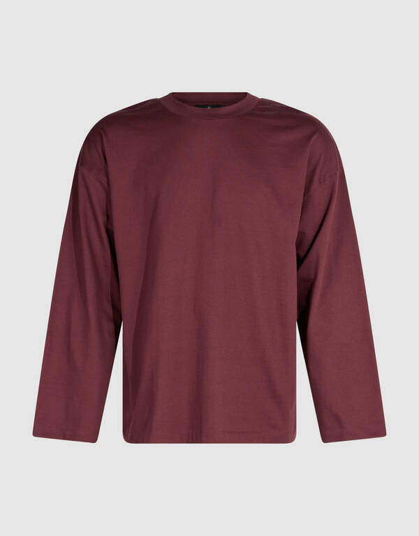 Basis Relaxed Fit Longsleeve Rood SHOEBY MEN