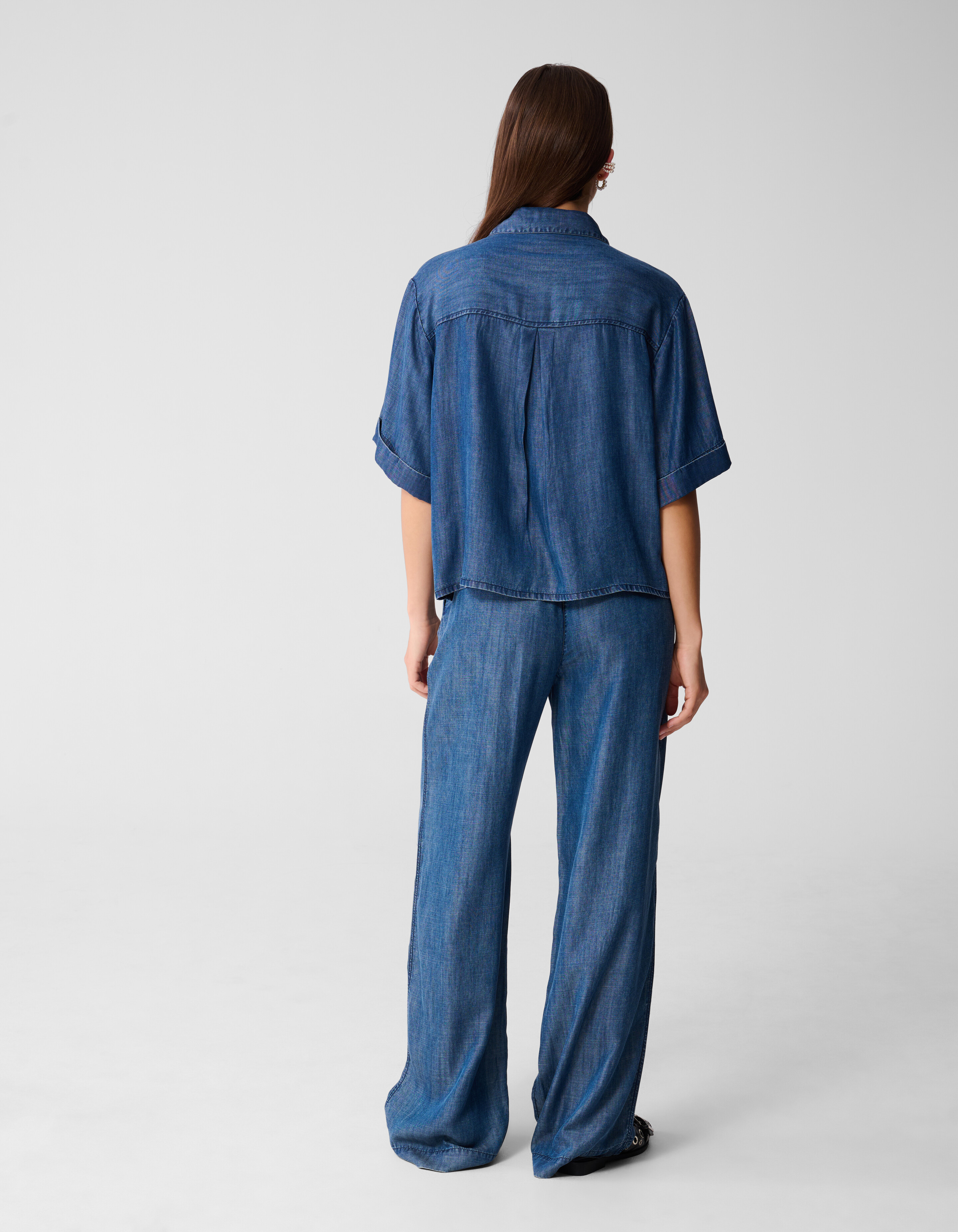 Denim Sequin Blouse Blauw By Mieke SHOEBY WOMEN