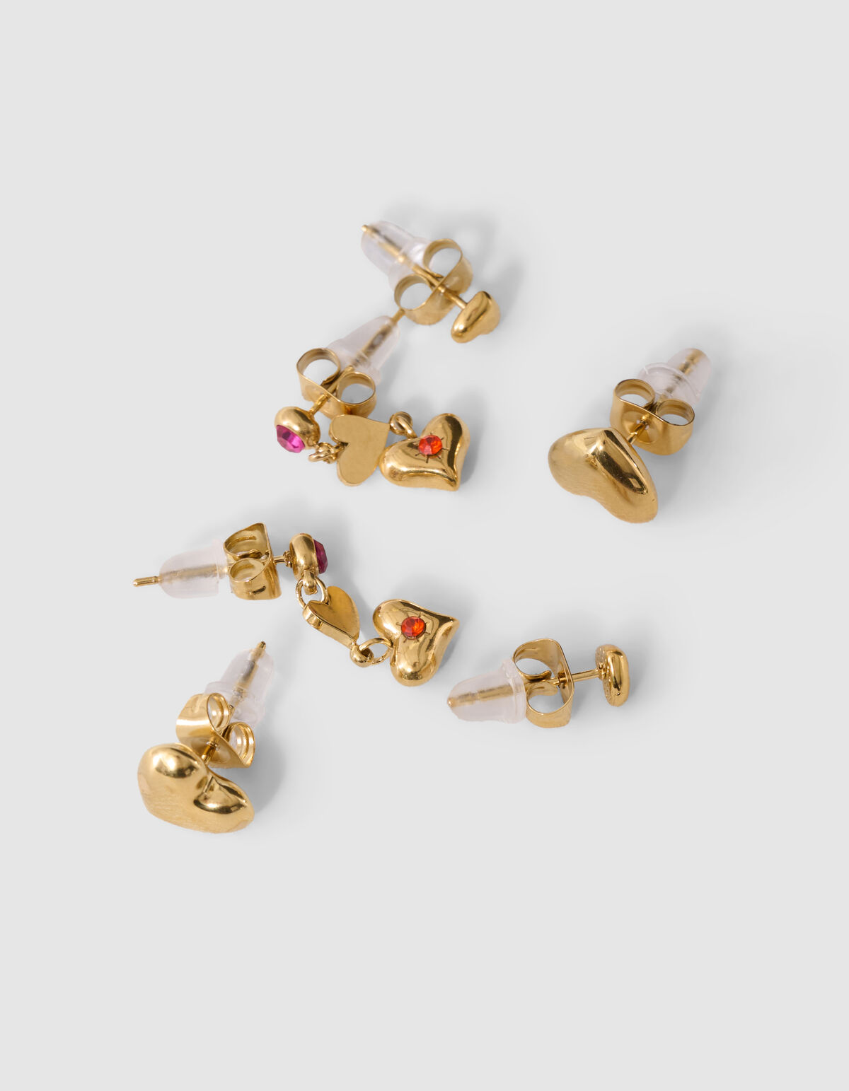 Heart Stud Oorbellen Set Goud SHOEBY ACCESSOIRES