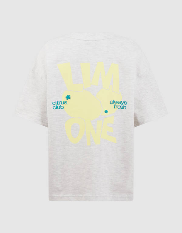 Citrus Artwork T-shirt Lichtgrijs SHOEBY BOYS