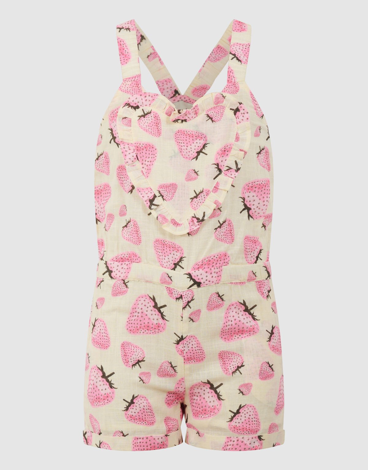 Strawberry Print Jumpshort Gebroken Wit SHOEBY GIRLS