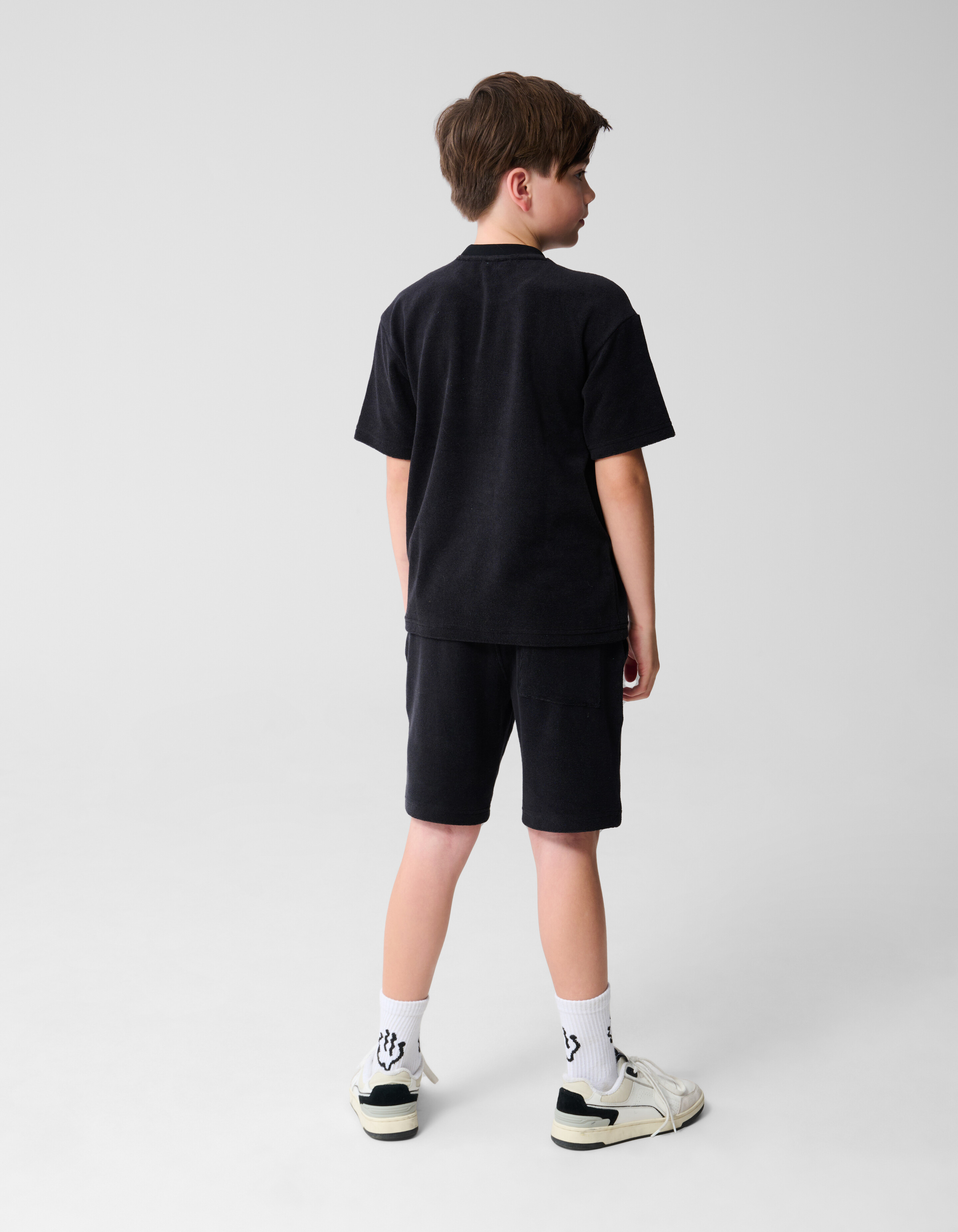 Towling T-shirt Zwart SHOEBY BOYS